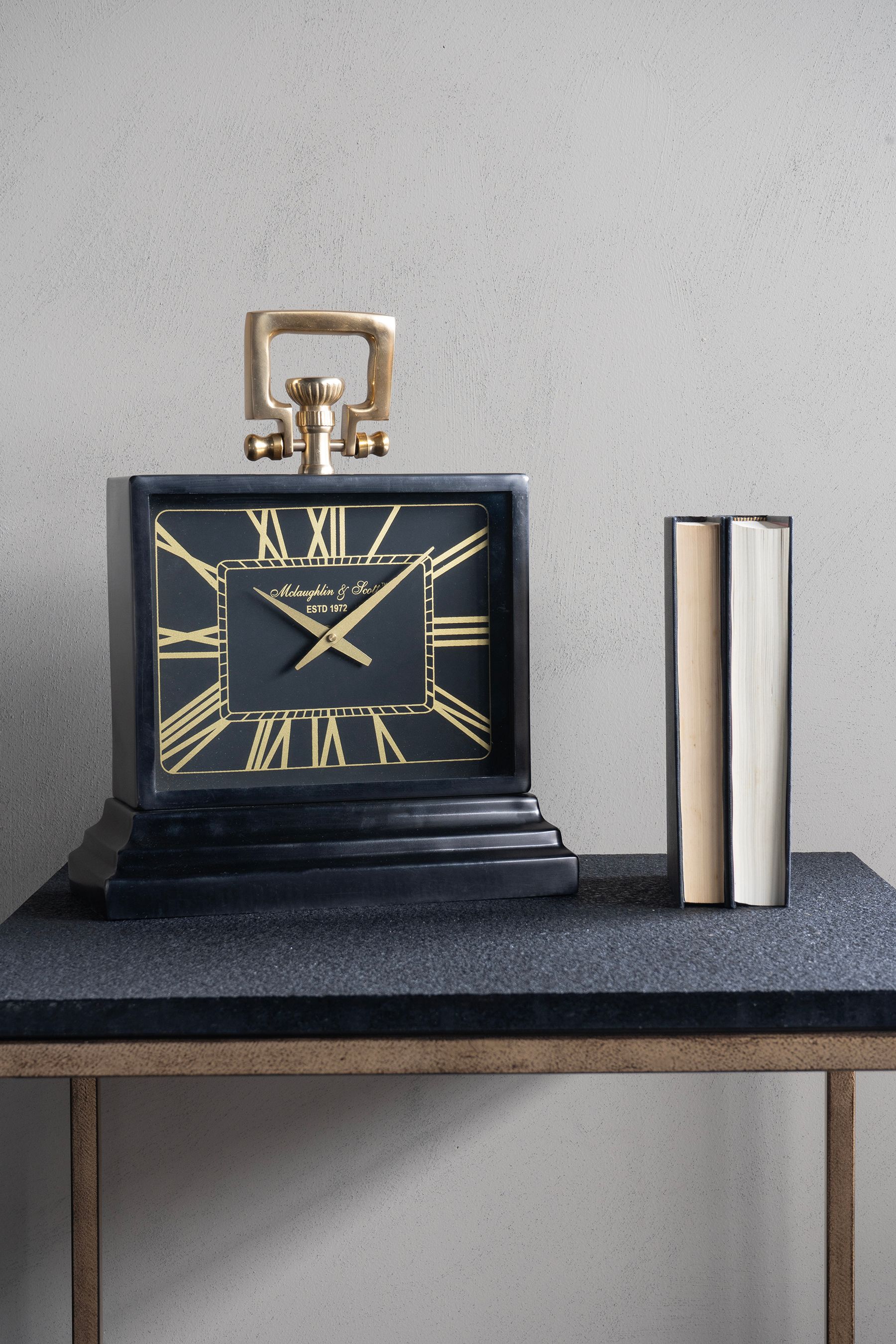 Buy Libra Black Iconic Latham Rectangular Clock from the Next UK online