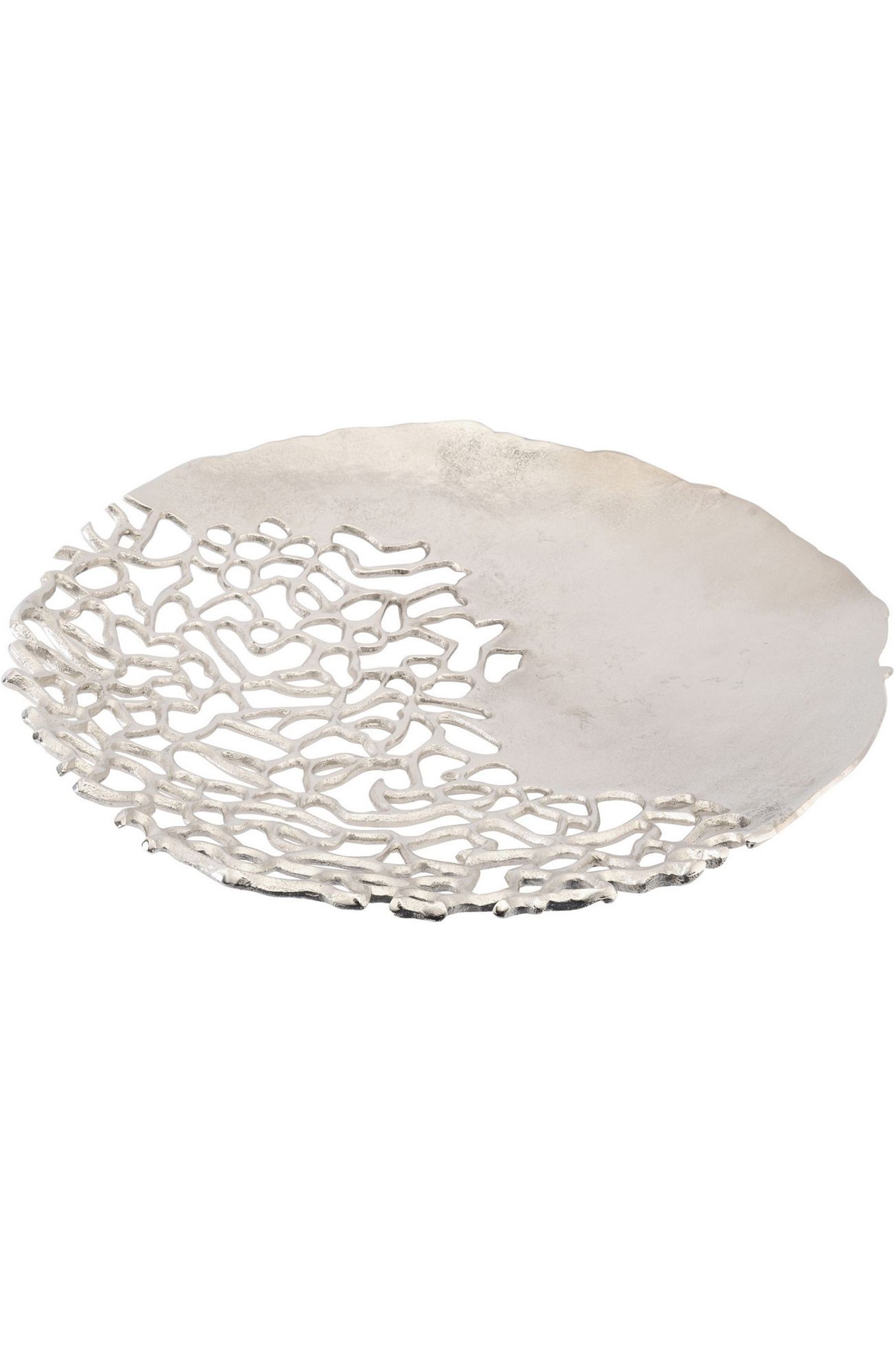 Buy Libra Interiors Silver Apo Coral Aluminium Platter from the Next UK