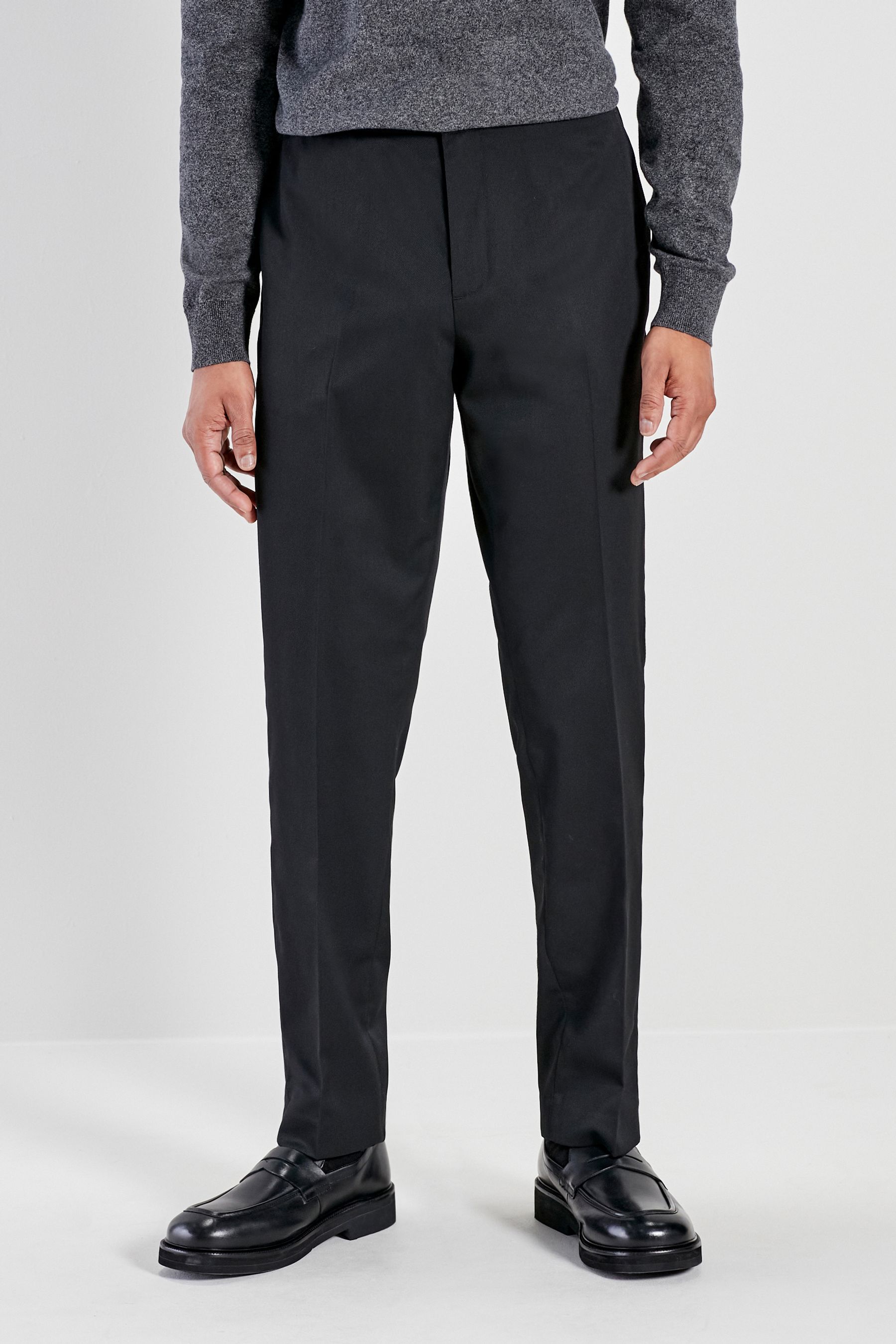 Buy Black Slim Fit Smart Twill Side Adjuster Trousers from the Next UK ...