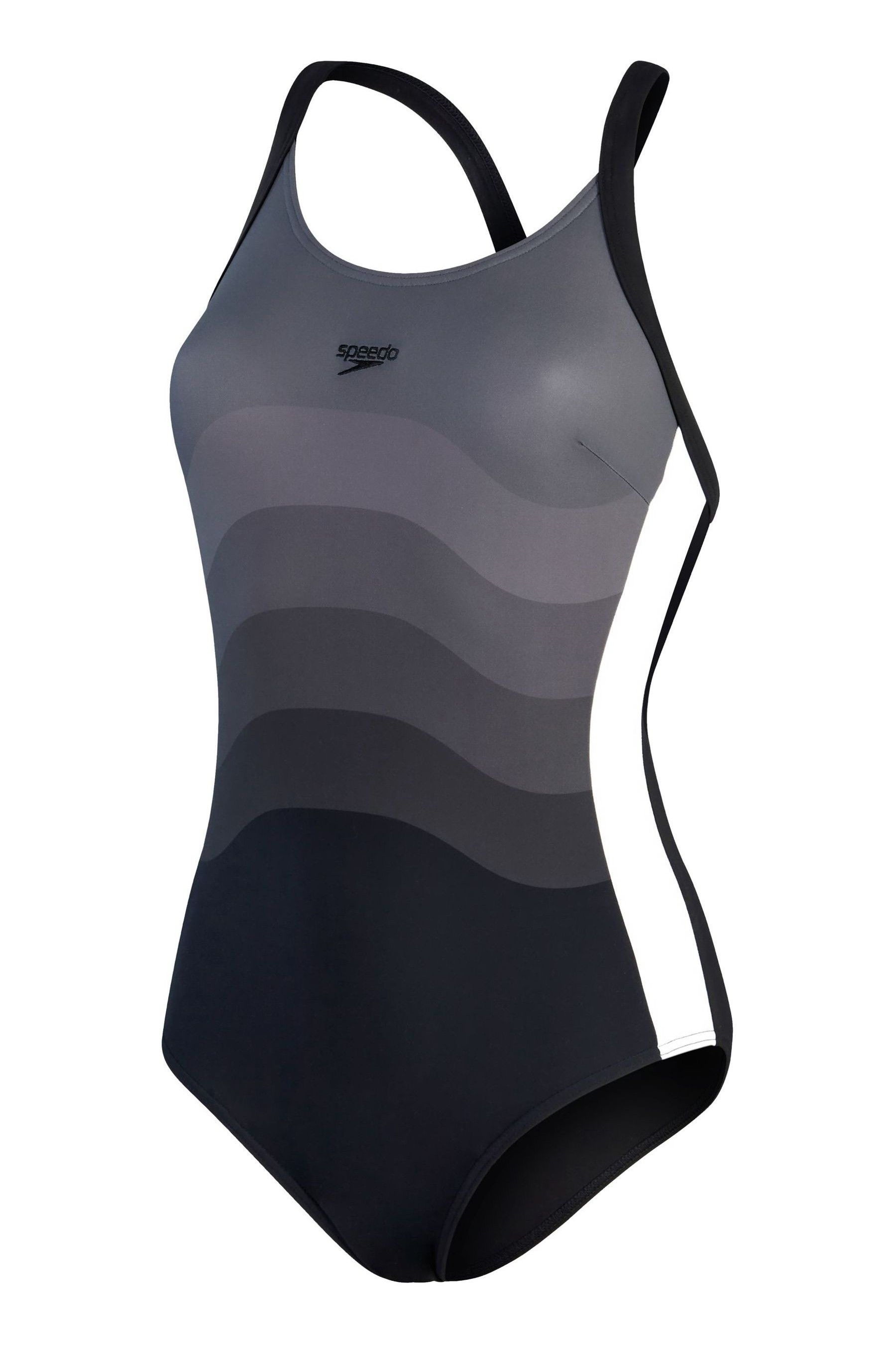 Buy Speedo Womens Shaping Printed Entwine Black 1 Piece Swimsuit from