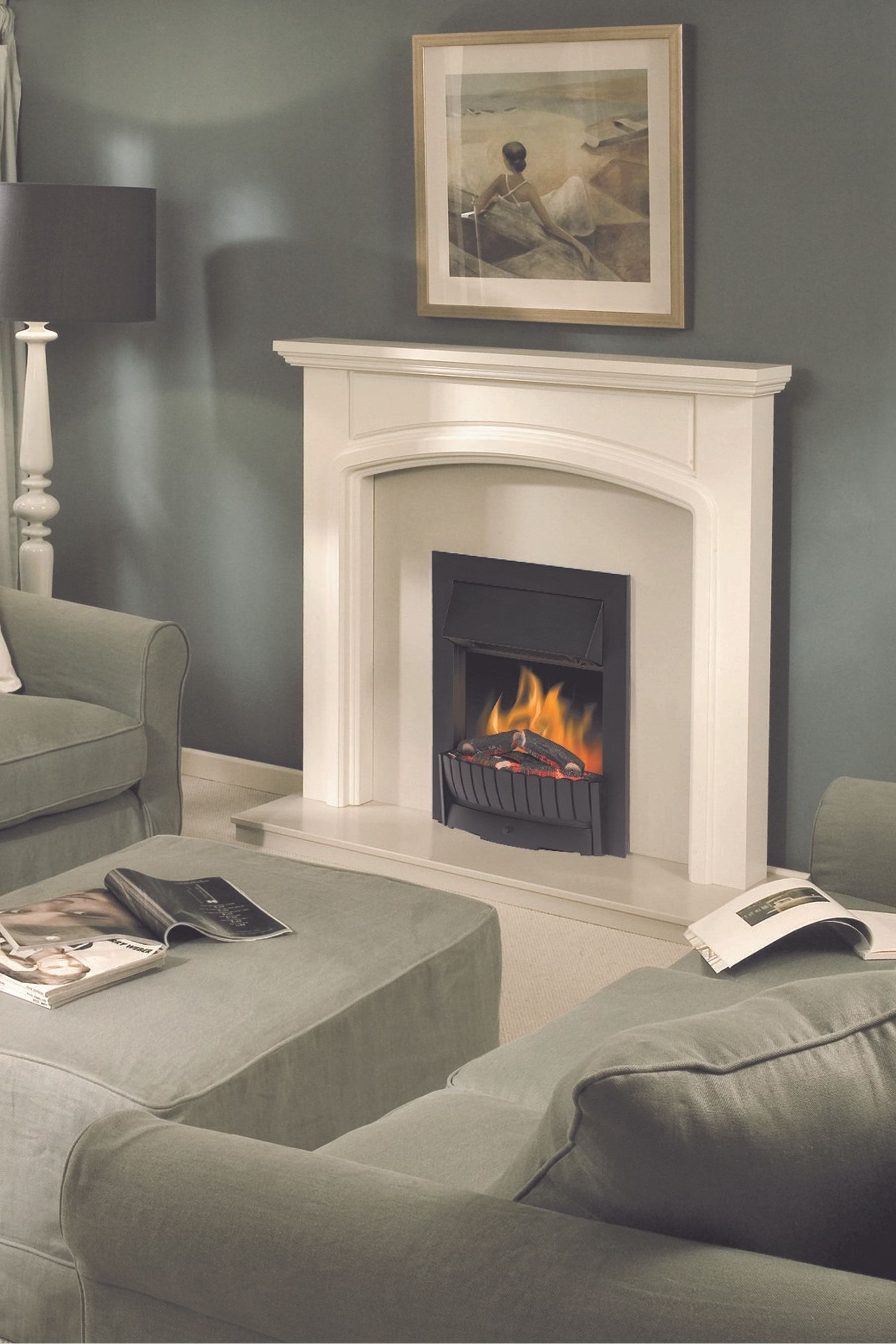 Buy Dimplex Black Clement Electric Optiflame Inset Fire from the Next ...