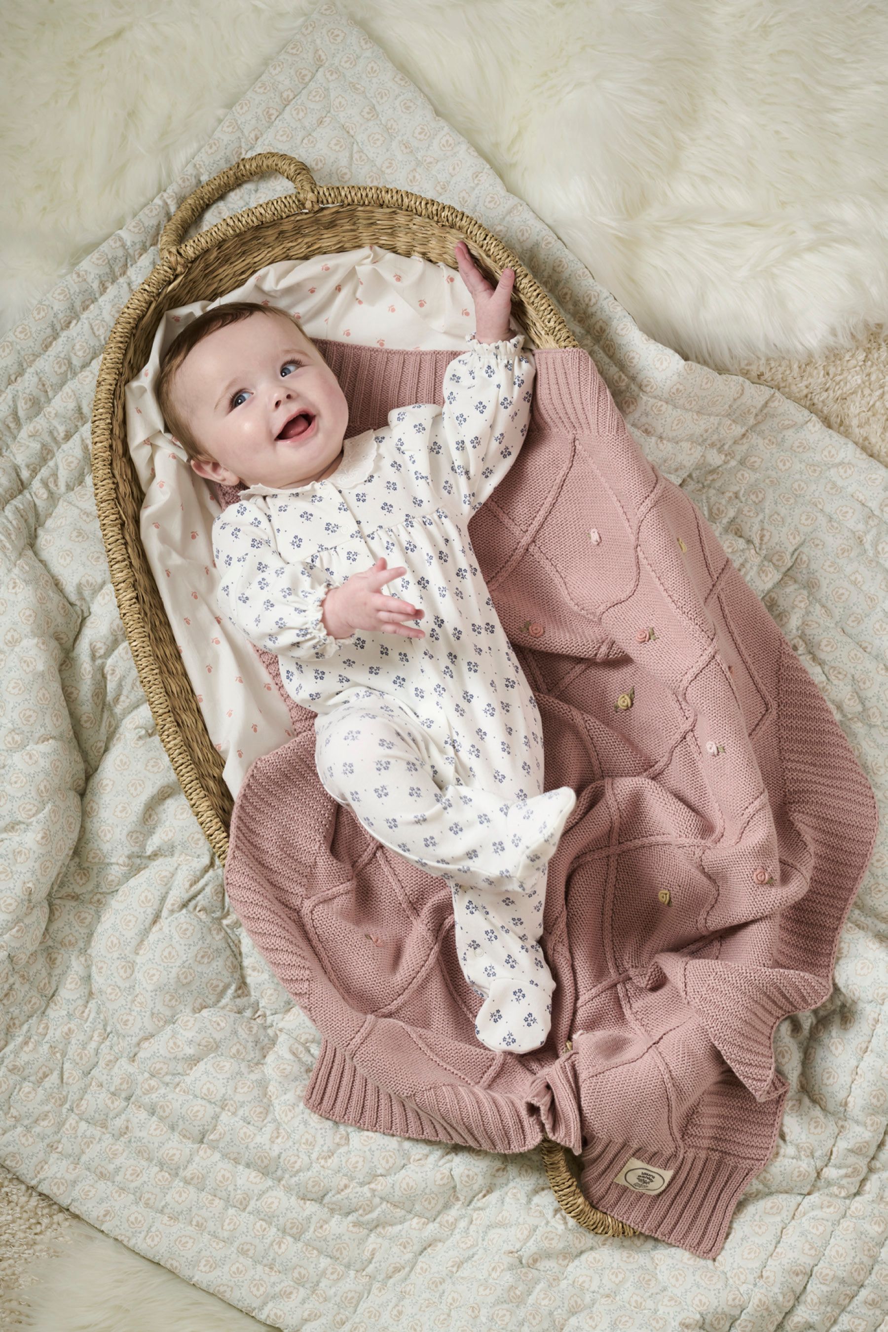 Buy Mamas & Papas Laura Ashley Kids Knitted Blanket from the Next UK