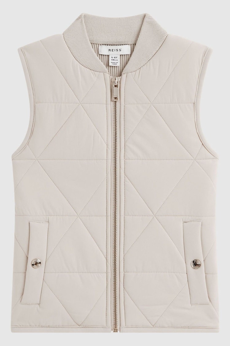 Reiss Stone Ritchie Junior Hybrid Knitted-Quilted Gilet - Image 1 of 1