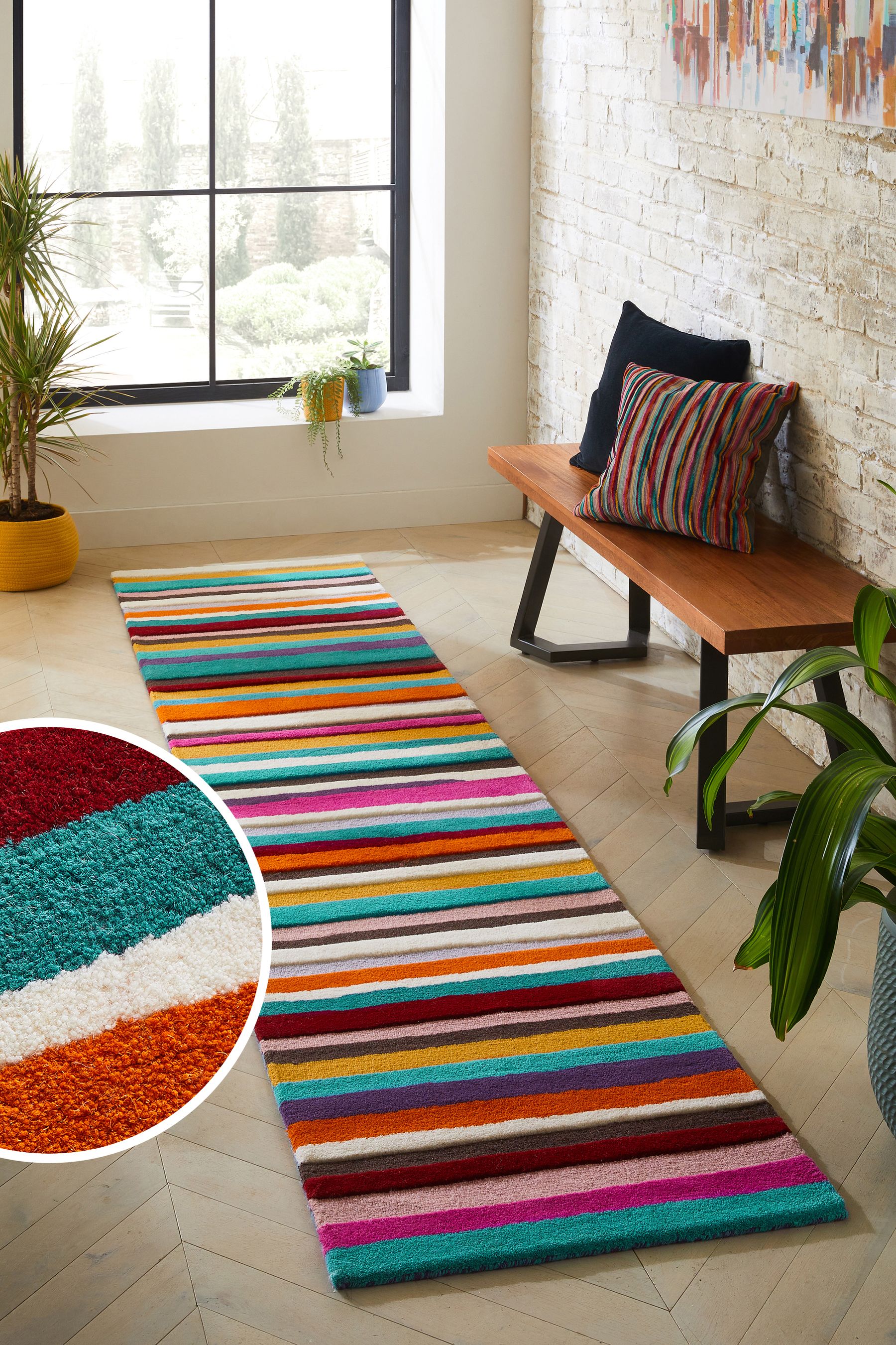 Buy Multi Bright Cut Stripe Runner from the Next UK online shop