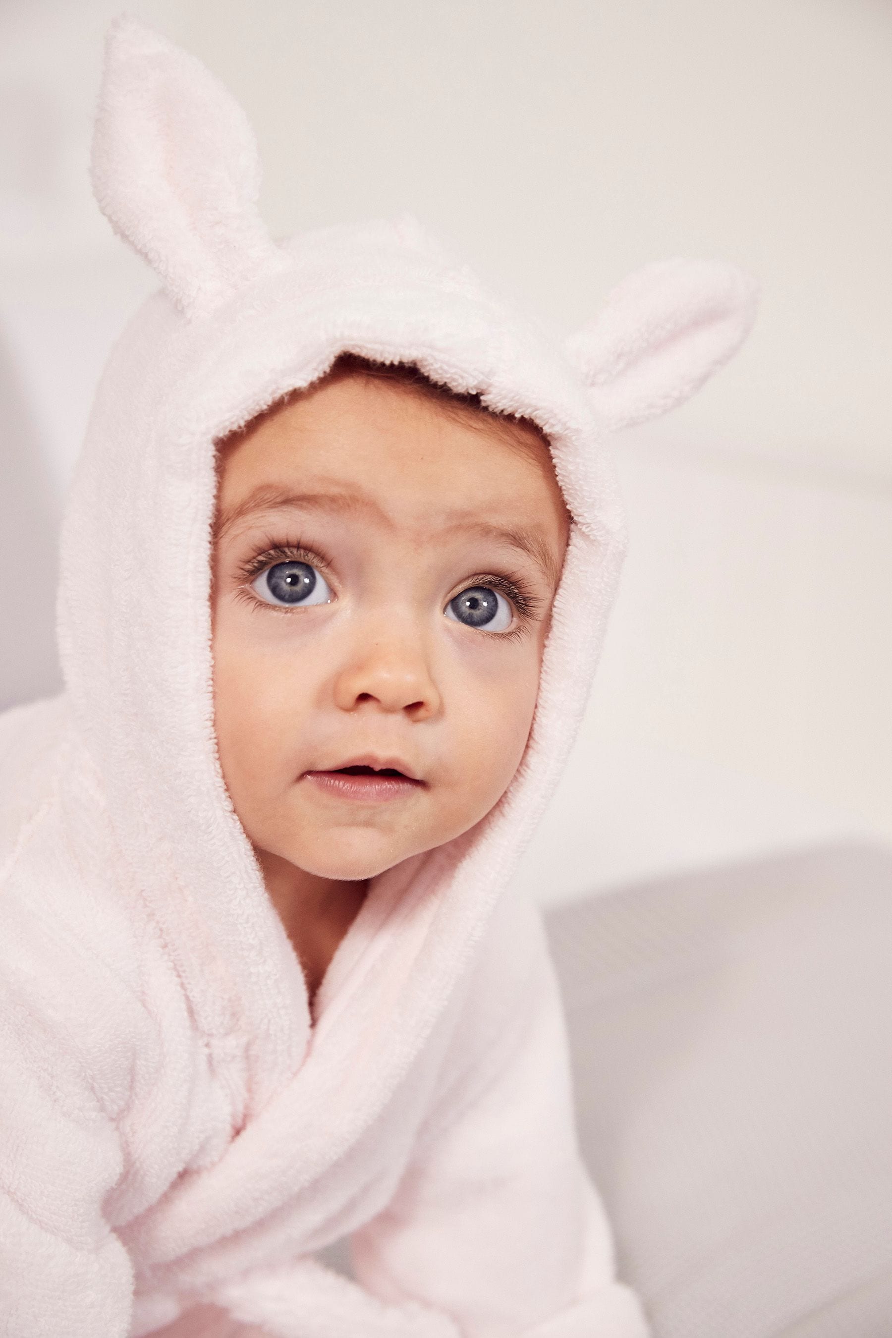 Buy The White Company Pink Bunny Ears Baby Dressing Gown from the Next