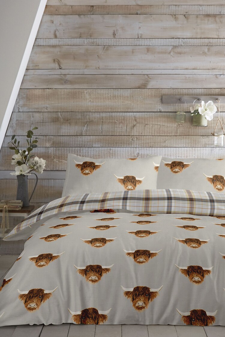 Fusion Yellow Highland Cow Easy Care Duvet Cover And Pillowcase Set - Image 1 of 1