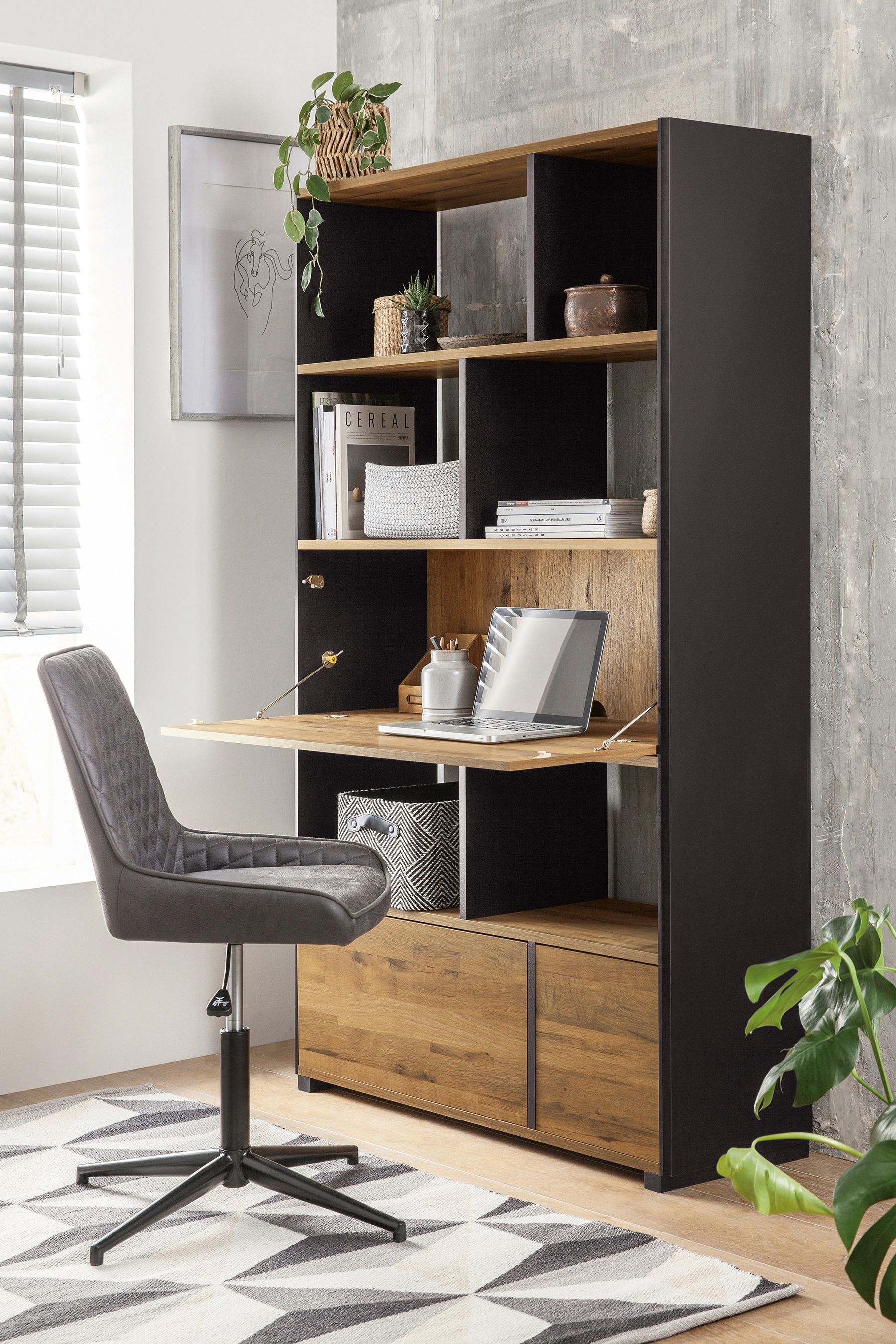 Buy Bronx Oak Effect Display Desk from Next Ireland