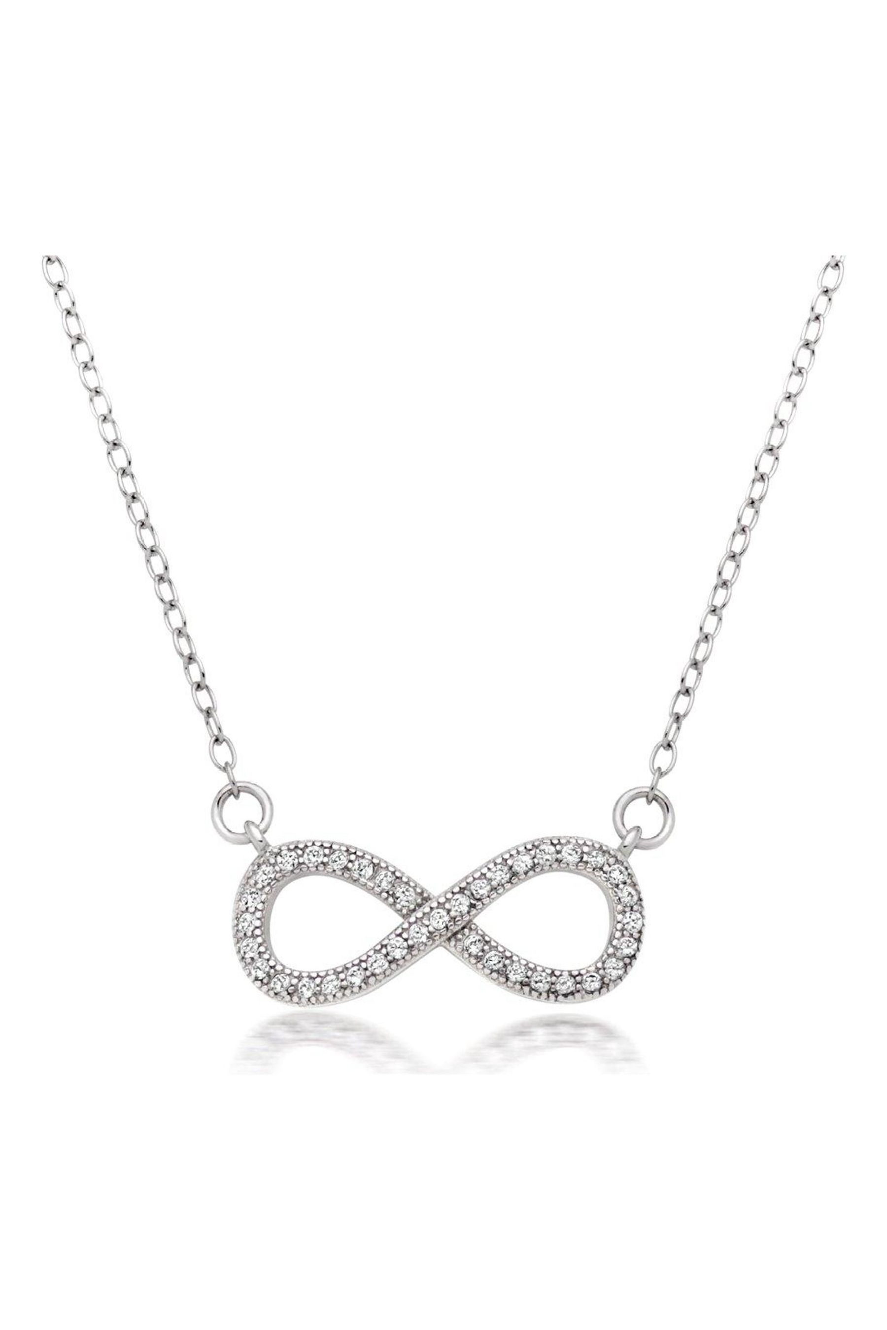 Buy Beaverbrooks 9ct Infinity Cubic Zirconia Necklace from the Next UK