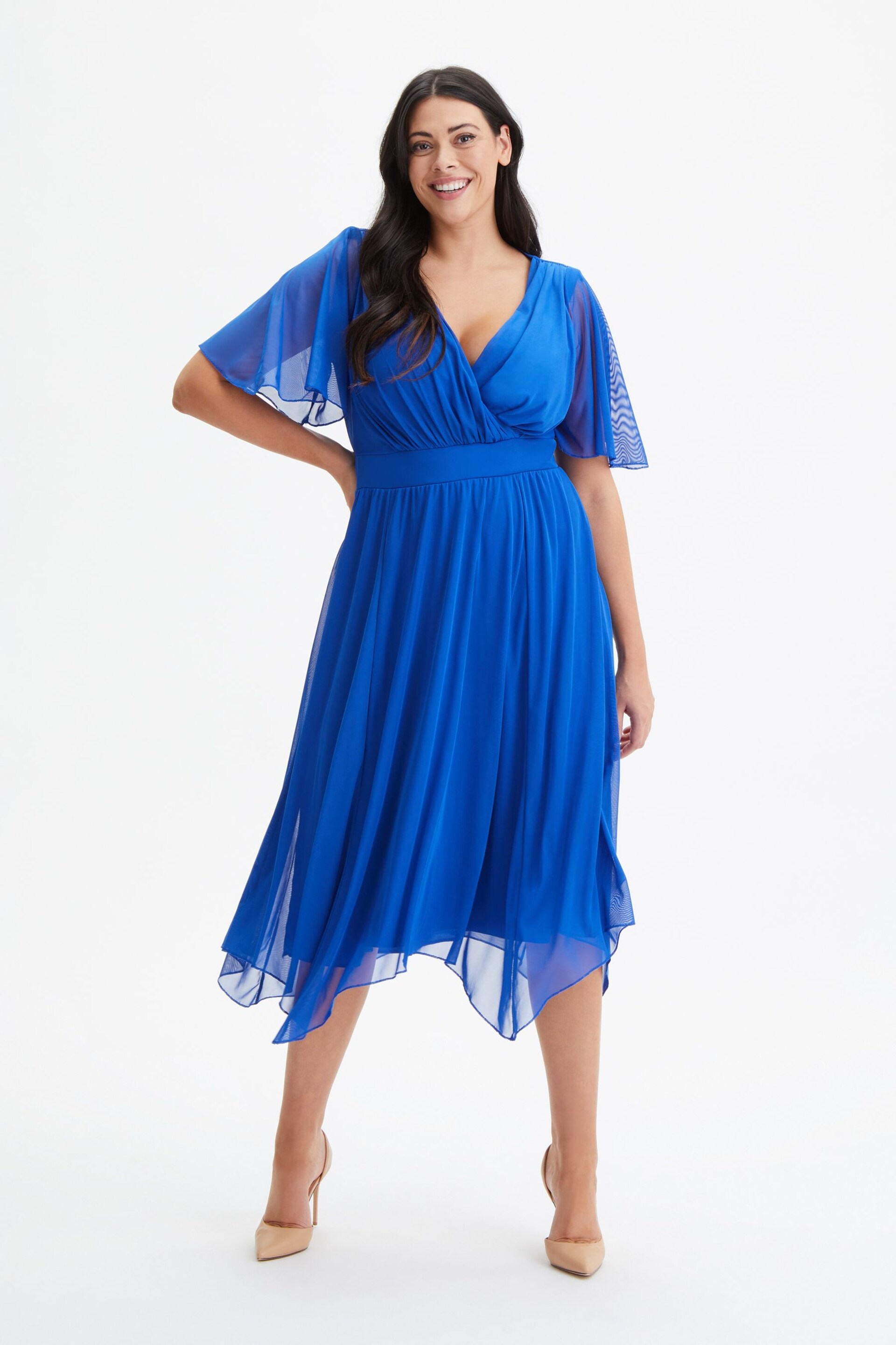 Scarlett & Jo Cobalt Blue Julie Hanky Hem Dress - Image 1 of 1