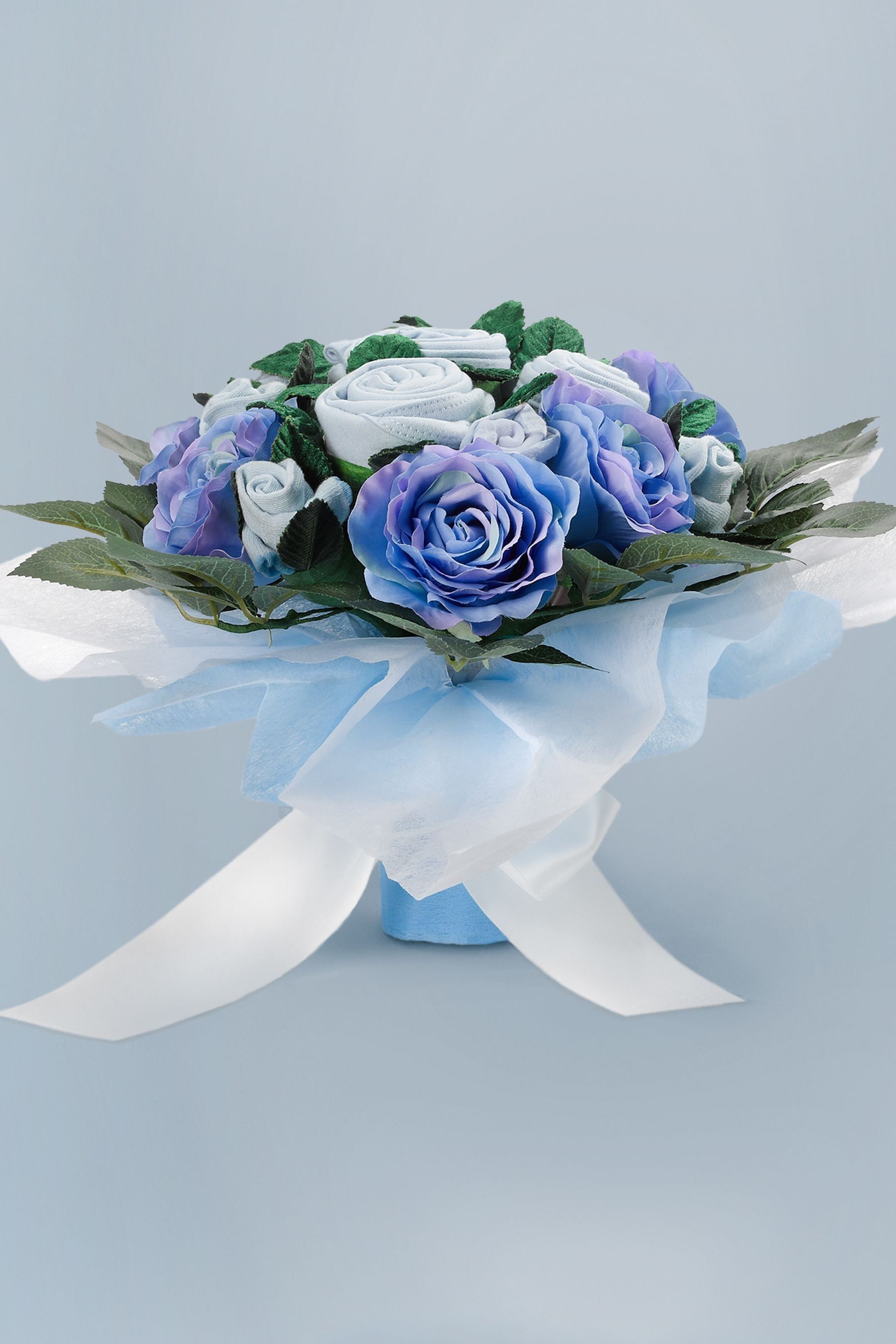 Buy Babyblooms Luxury Blue Bouquet and Personalised Charlie Bear Soft