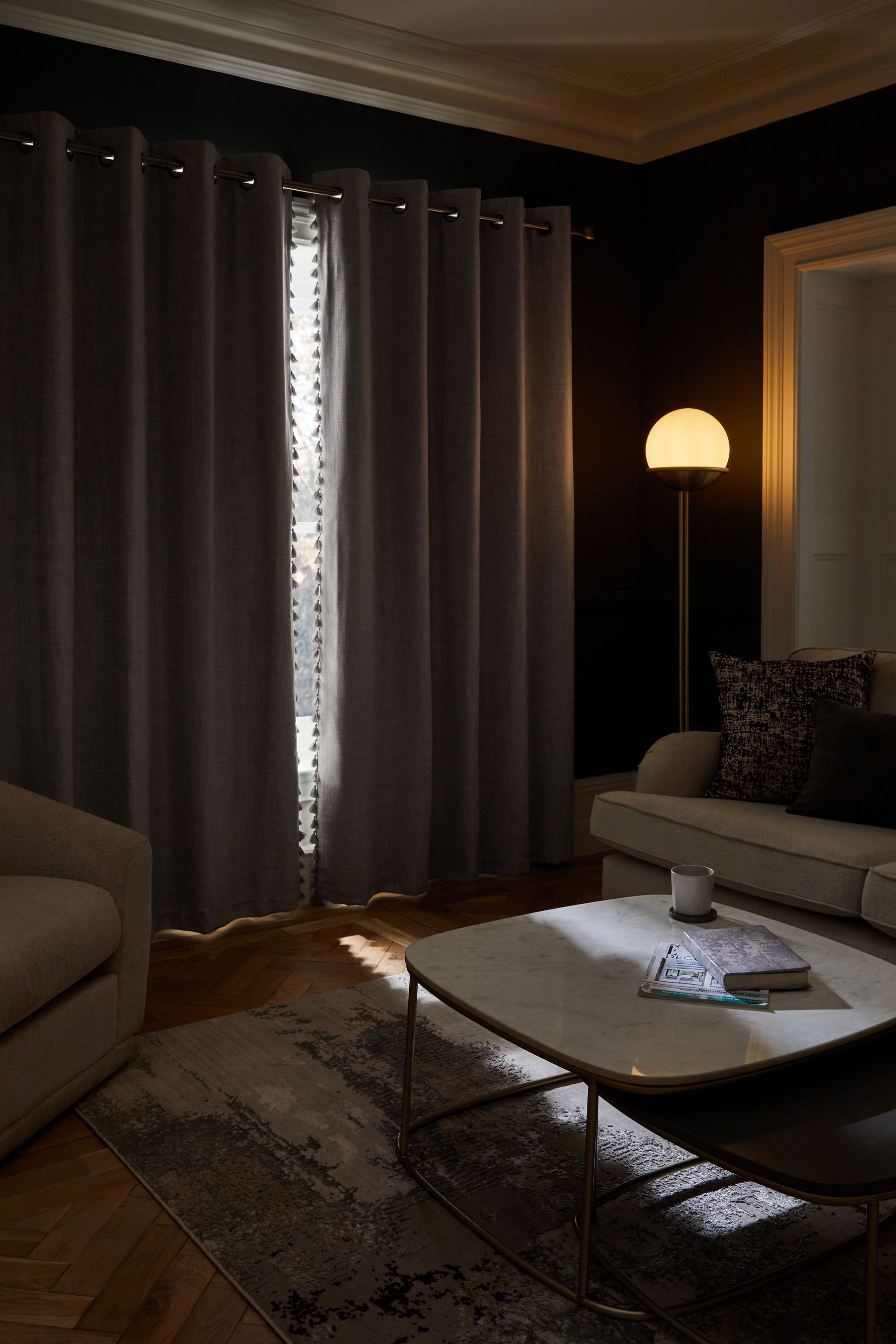 Buy Next Textured Tassel Edge Eyelet Blackout/Thermal Curtains from