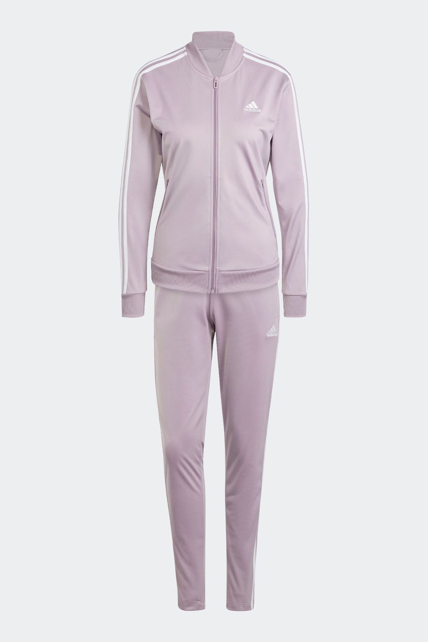 purple adidas tracksuit womens