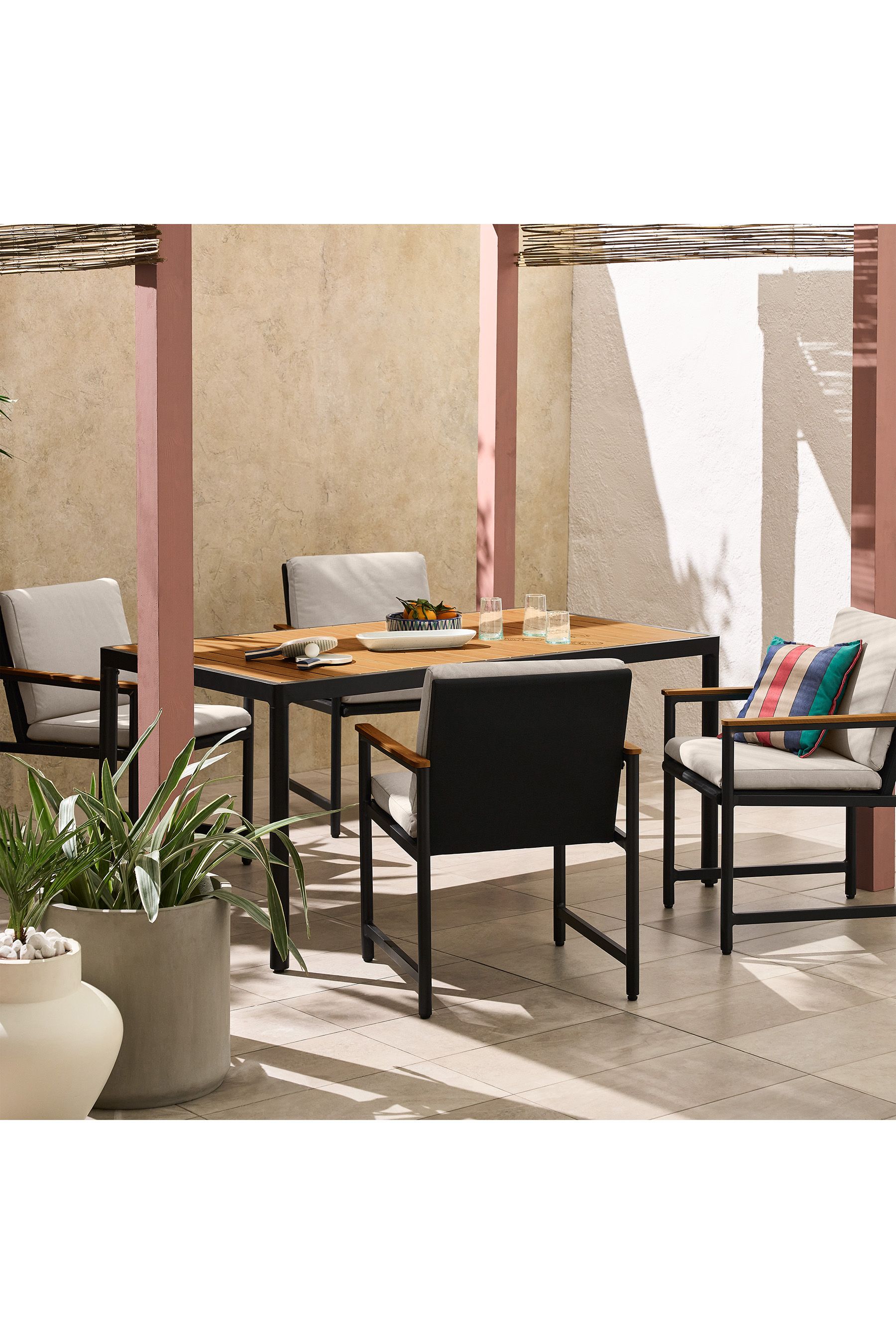 Buy Grey Sassari Garden 4 Seater Dining Set from the Next UK
