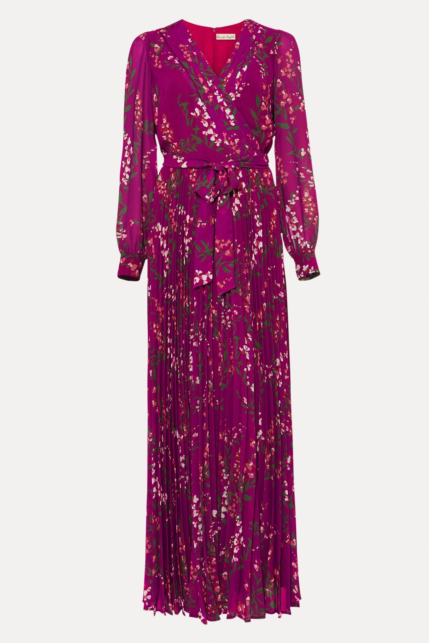 Buy Phase Eight Purple Carmen Pleated Maxi Dress from Next Australia