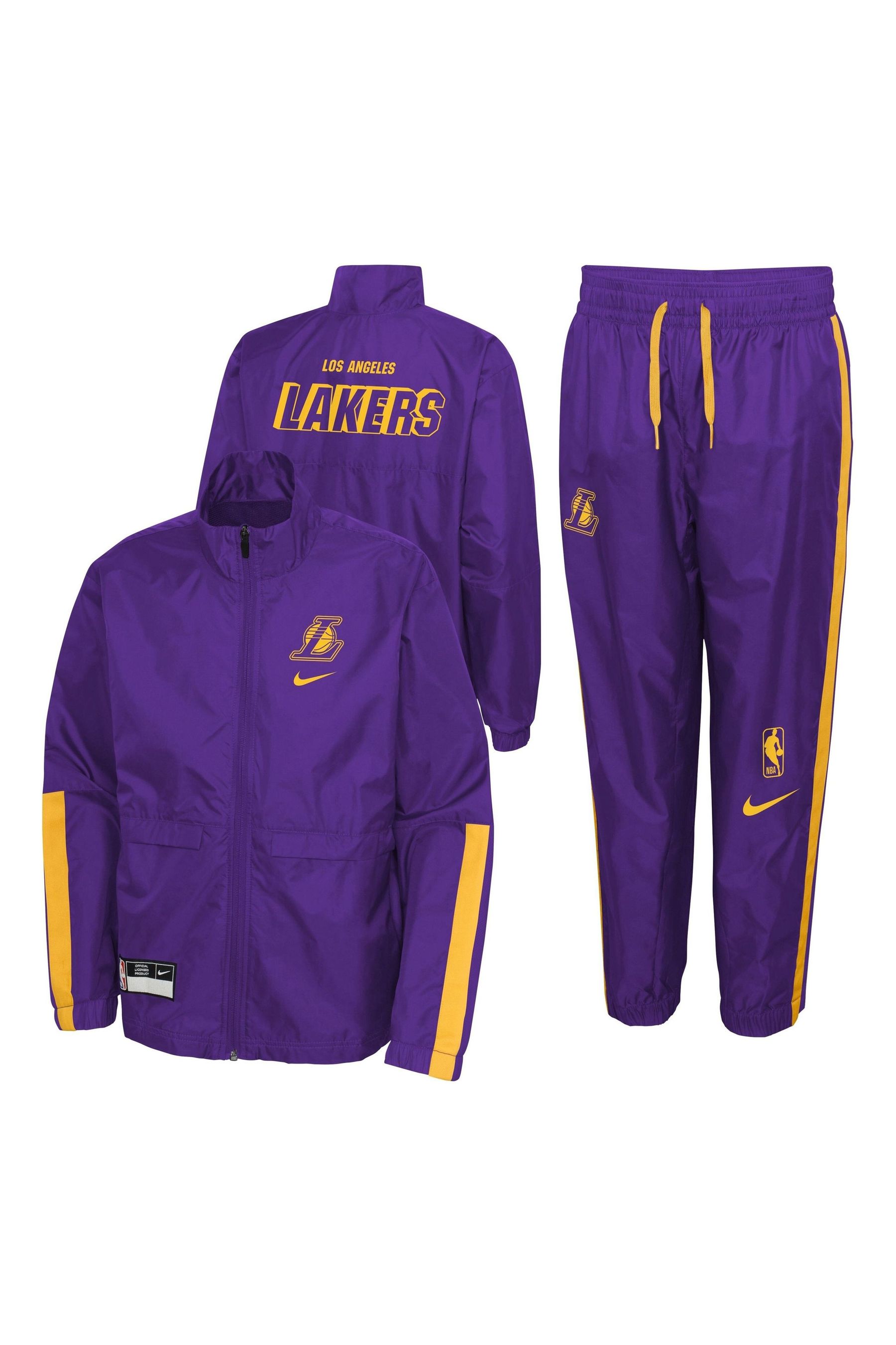 Buy Nike Purple Los Angeles Lakers Courtside Tracksuit Youth from the ...