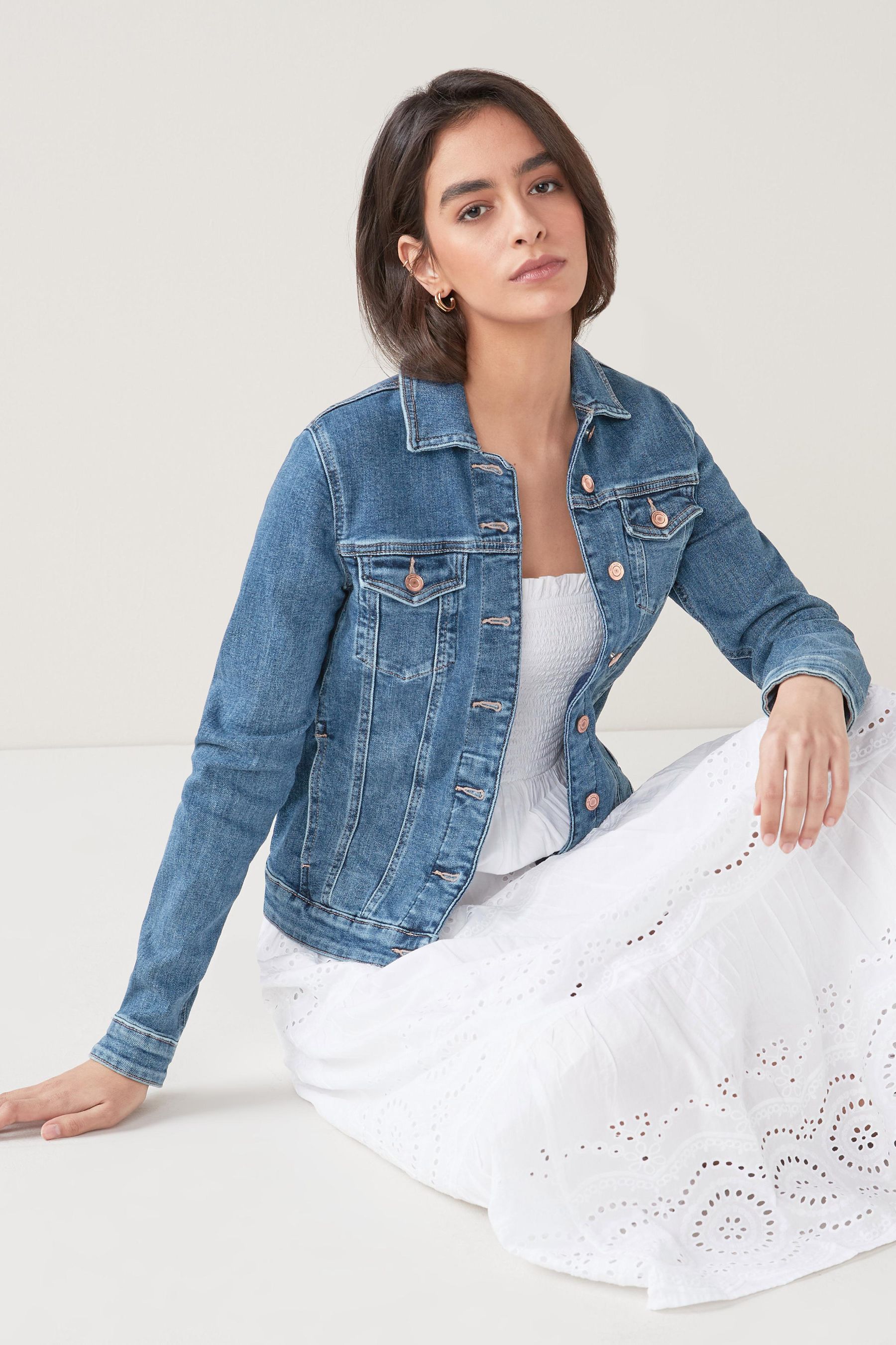 Buy Mid Blue Denim Jacket from Next Ireland