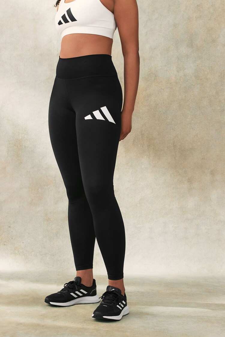adidas Black Train Essential Full Length Big Logo Leggings - Image 1 of 1