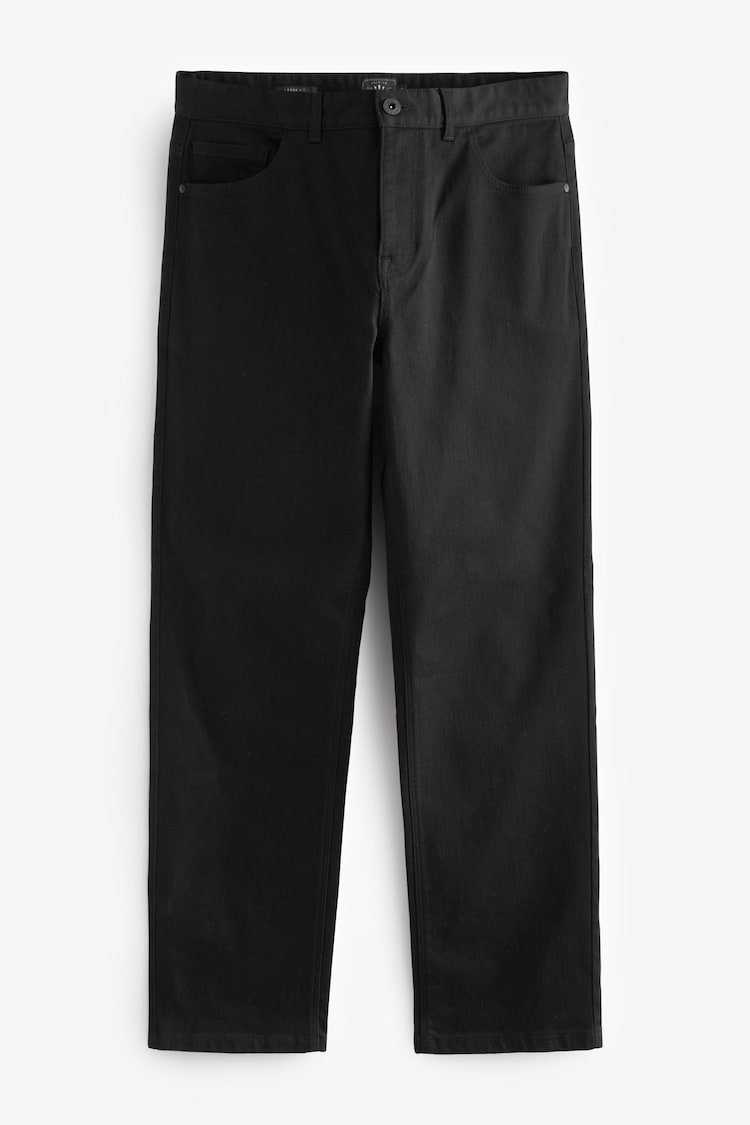 Black Solid Relaxed Fit Forever Colour Classic Stretch Jeans - Image 1 of 1