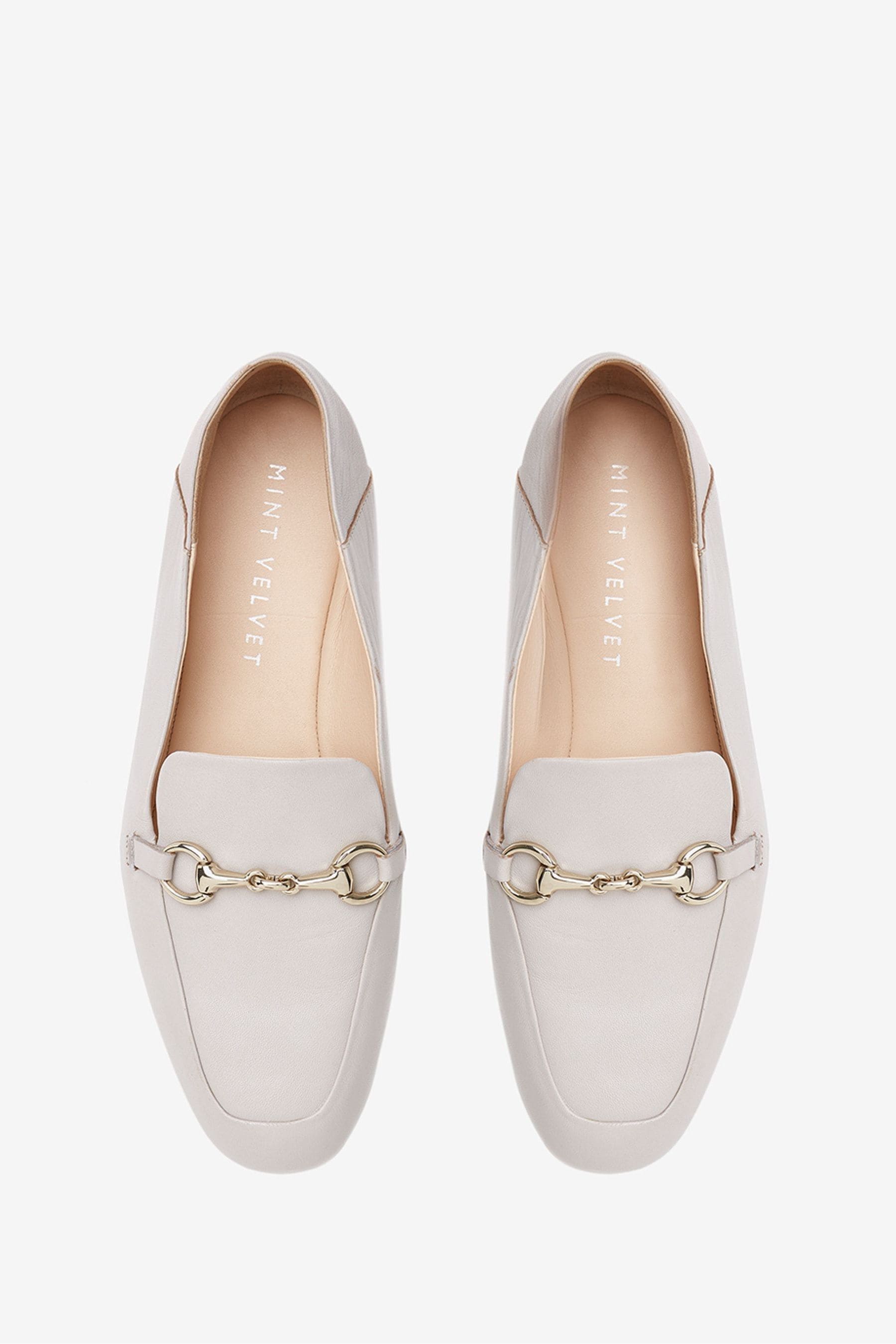 Buy Mint Velvet Stone Cream Camille Leather Loafers from the Next UK ...