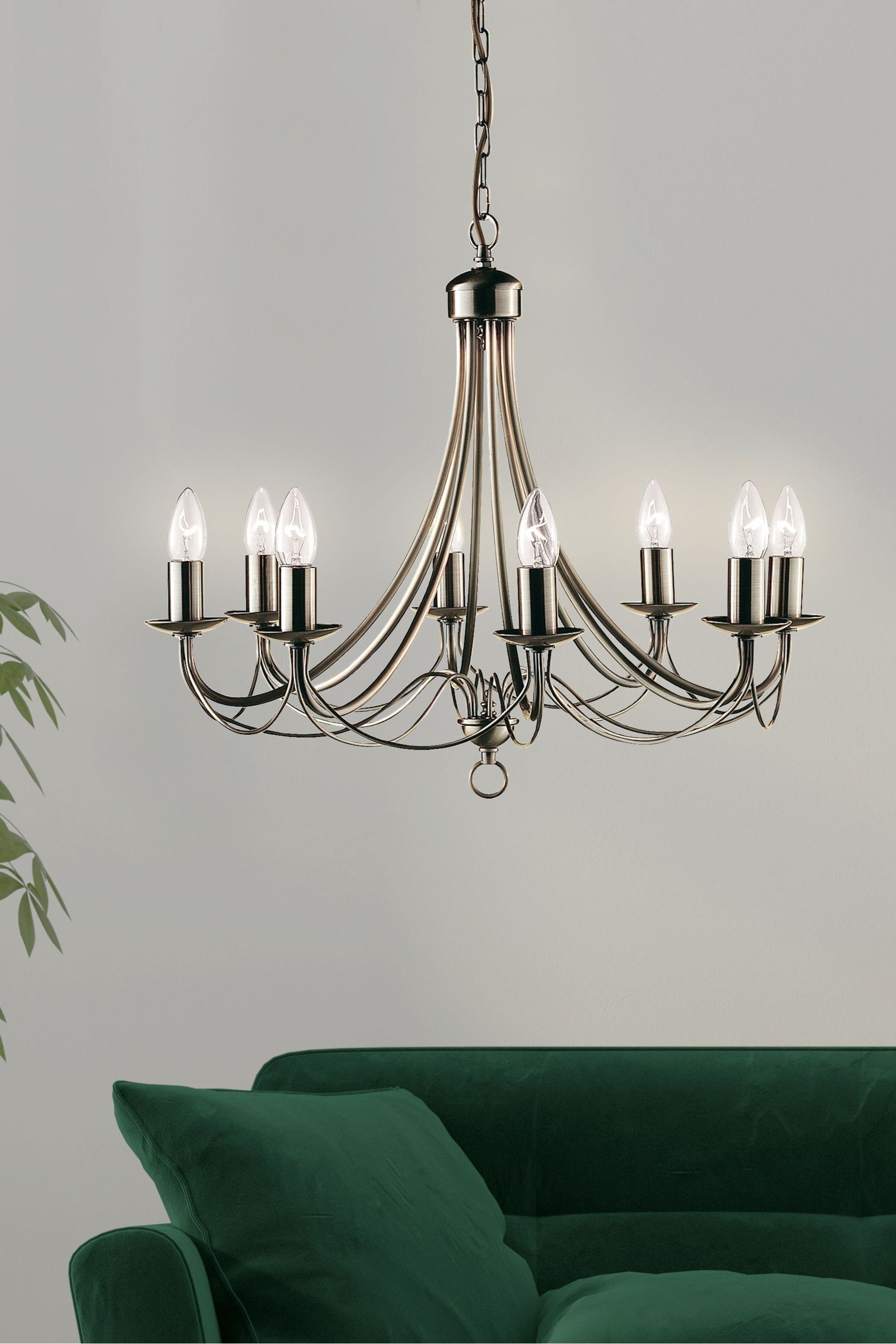 Buy Searchlight Candella 8 Light Antique Brass Ceiling Light from the Next UK online shop