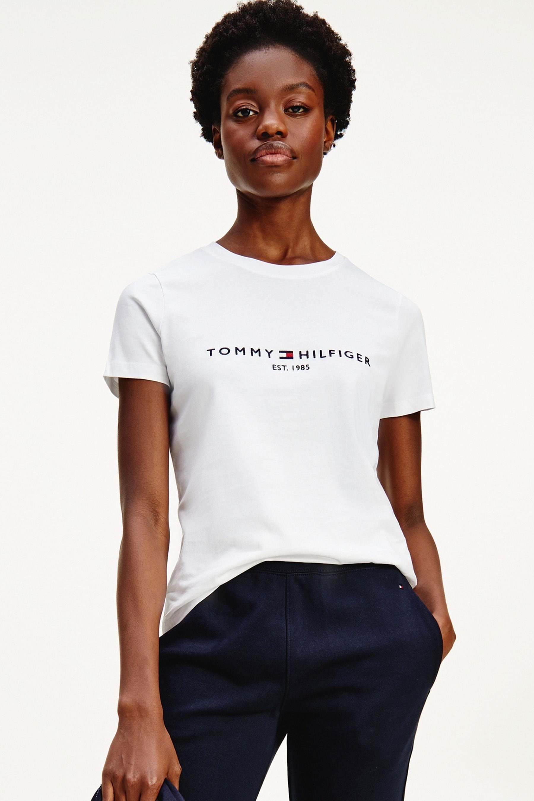 Buy Tommy Hilfiger White Heritage Logo T-Shirt from the Next UK online shop