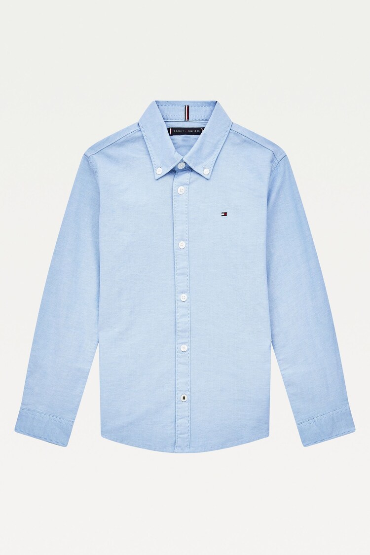 Tommy Hilfiger Blue Stretch Oxford Shirt - Image 1 of 1