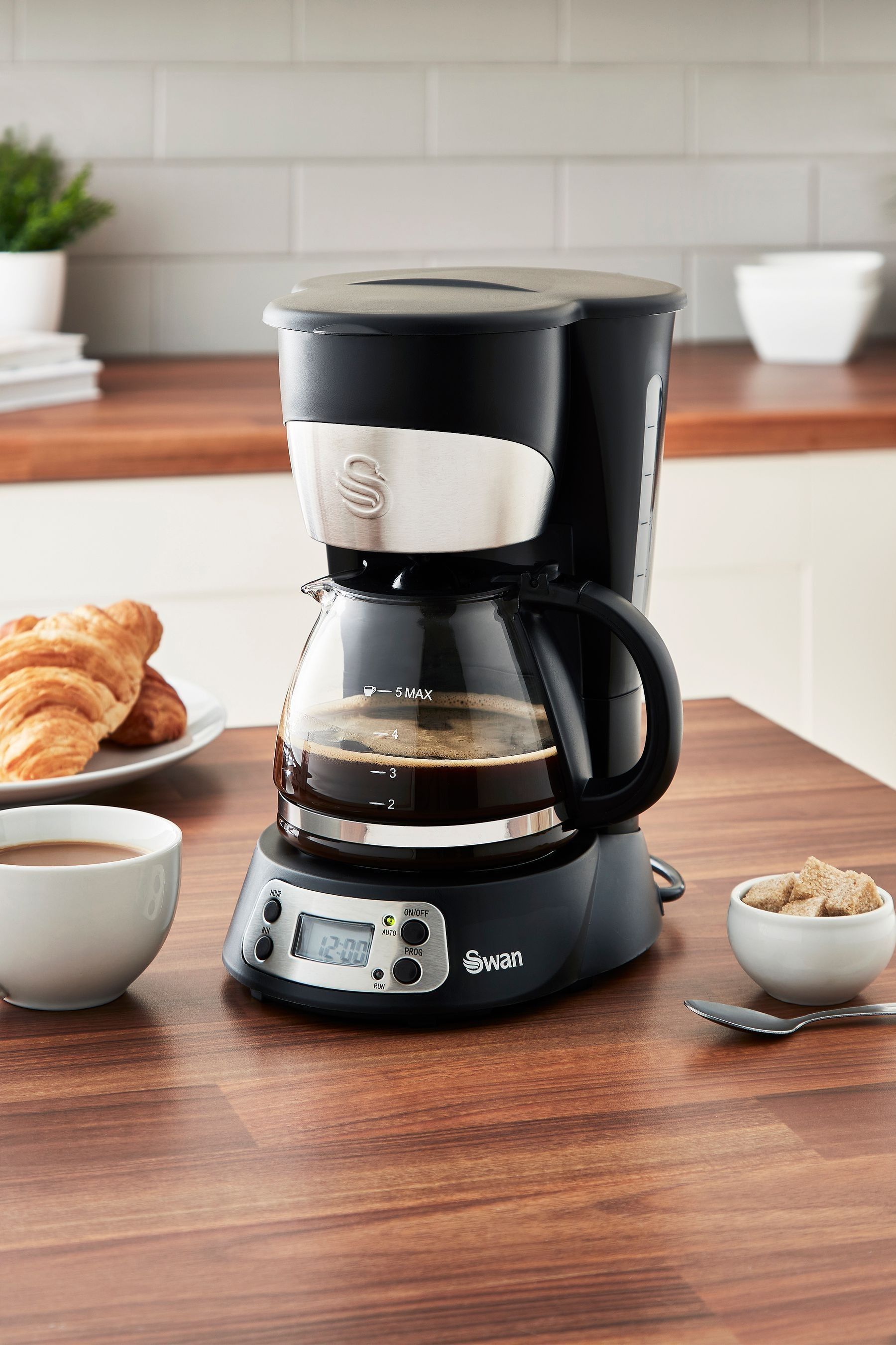 Buy Swan Black Programmable Coffee Machine from the Next UK online shop