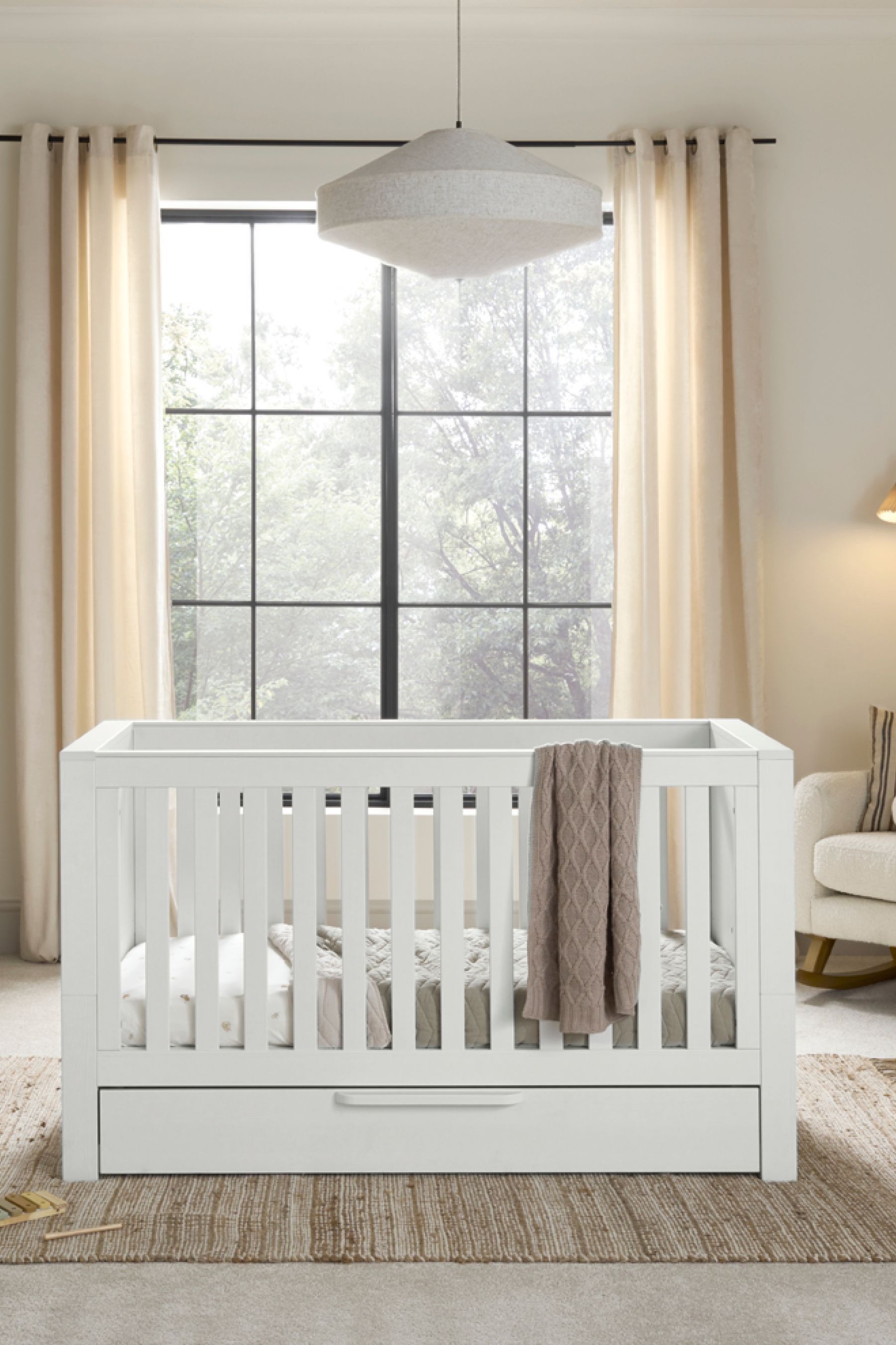 Buy Mamas & Papas 3 Piece White Wash Franklin Cot Bed Range with