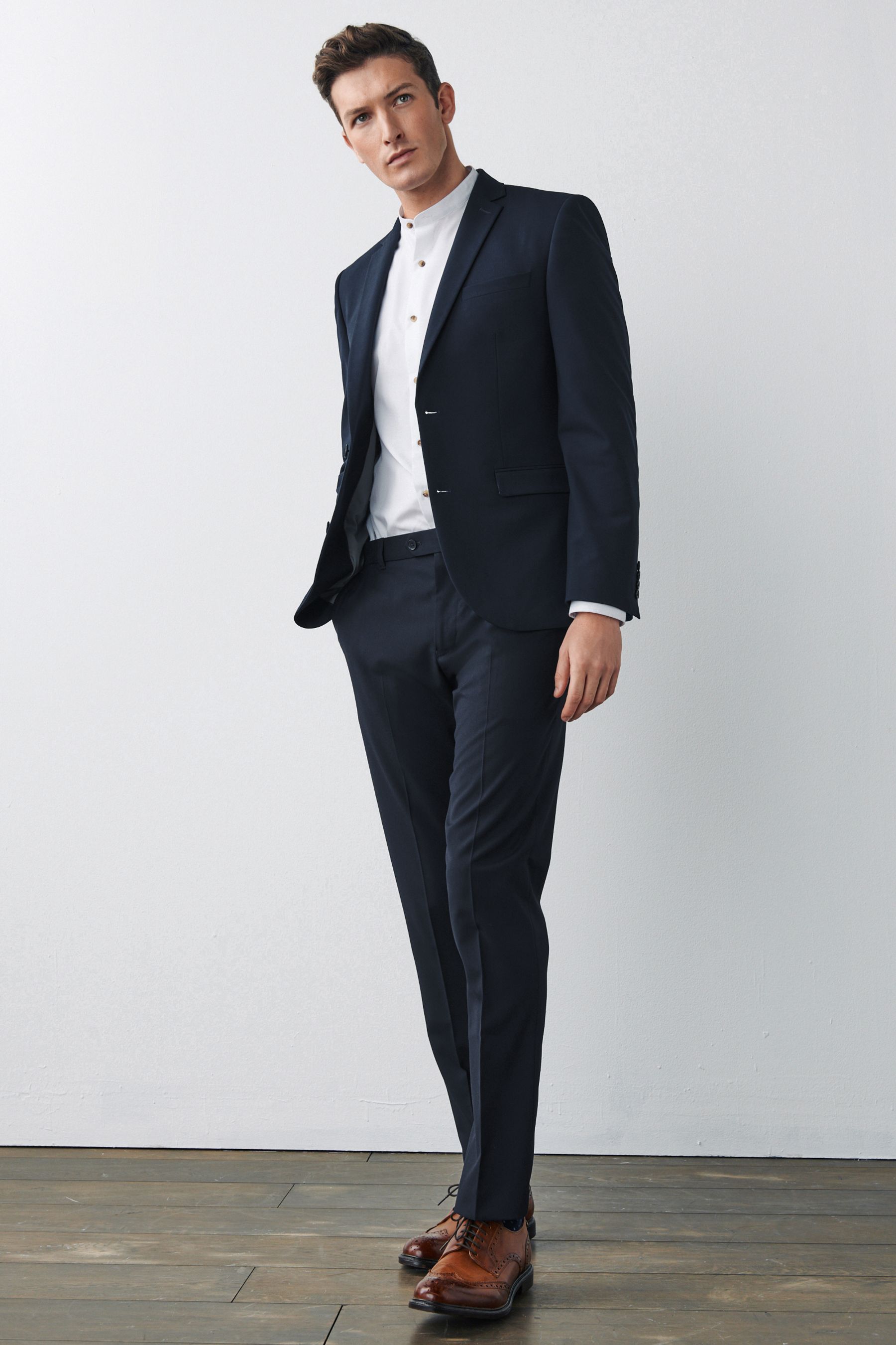 Buy Navy Blue Slim Motionflex Stretch Suit: Jacket from Next United ...