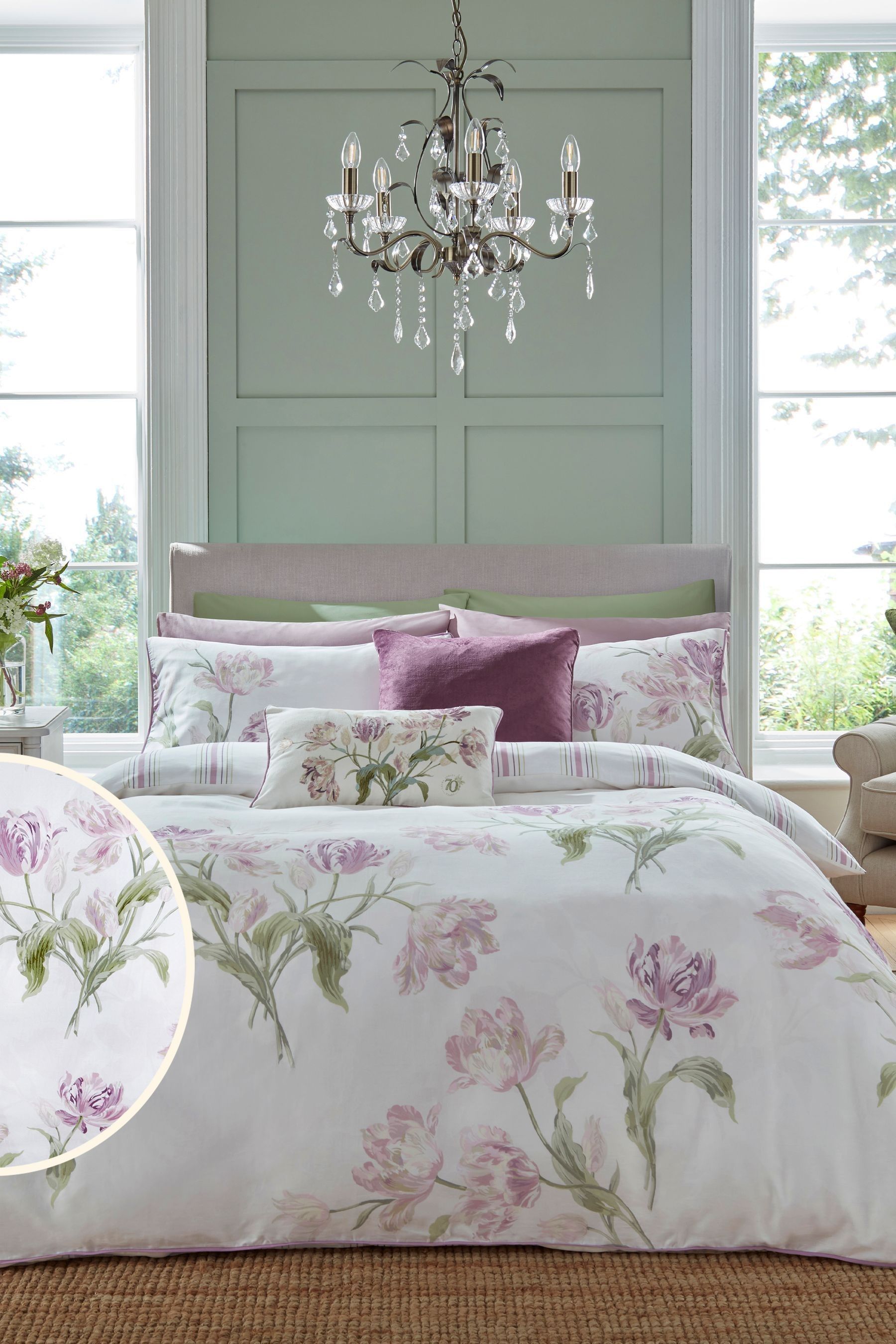 Buy Laura Ashley Grape Purple 220 Thread Count Gosford Duvet Cover and