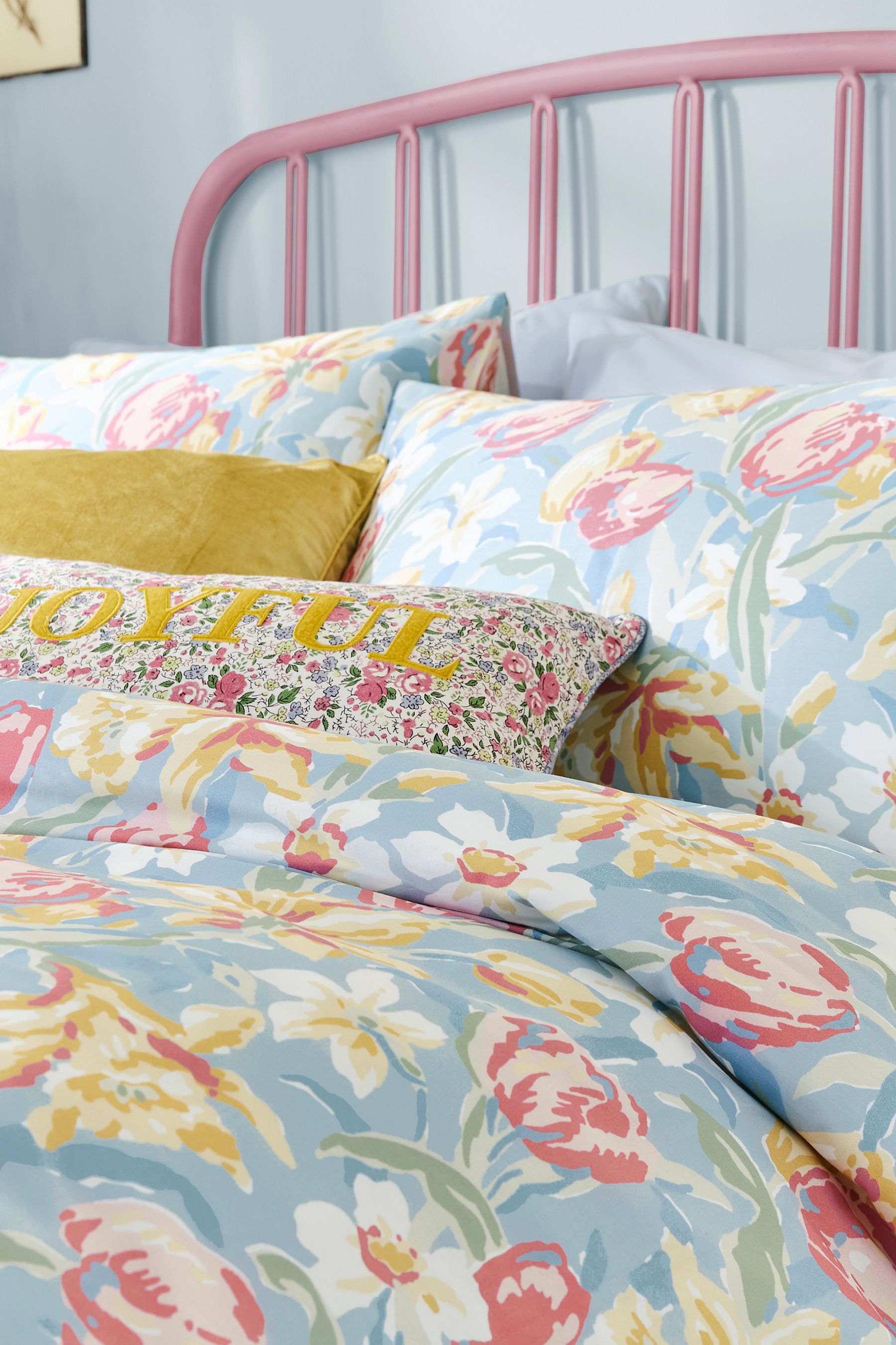 Buy Laura Ashley China Blue Tulips Duvet Cover and Pillowcase Set from