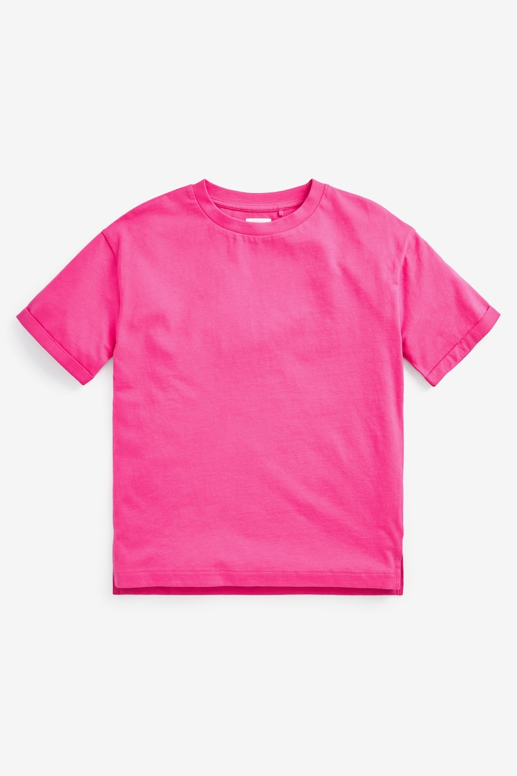 Magenta Pink Oversized T-Shirt (3-16yrs) - Image 1 of 1 Magenta Pink Oversized T-Shirt (3-16yrs) - Image 1 of 1