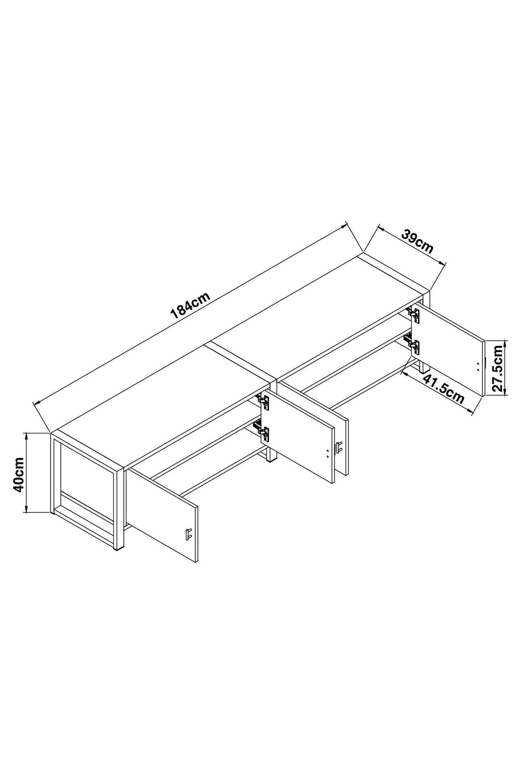 Buy Dark Bronx Chevron Oak Effect Up to 80 inch TV Unit from the Next