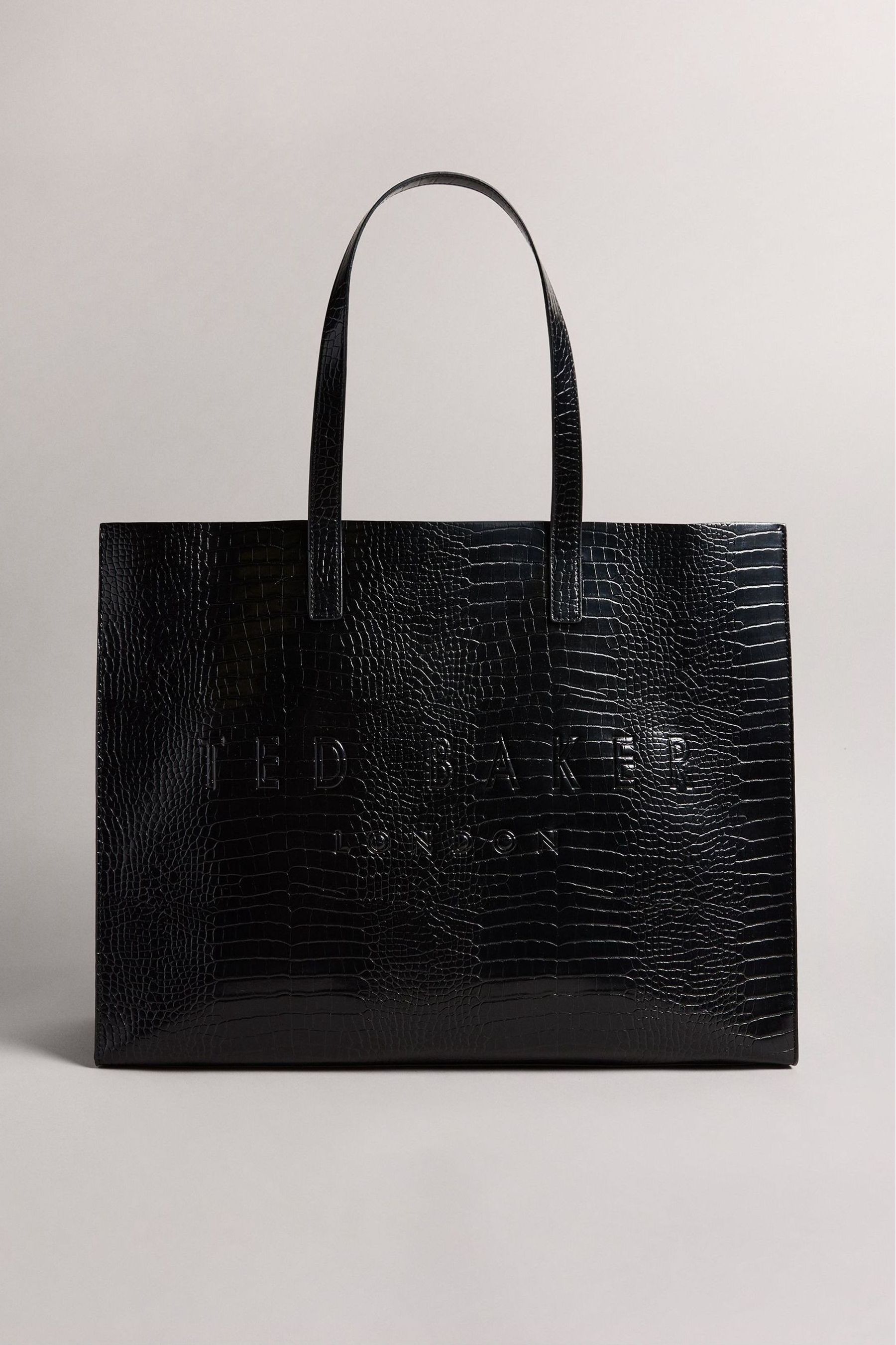 Buy Ted Baker Black Allicon Croc Effect Detail Ew Icon Bag from Next ...