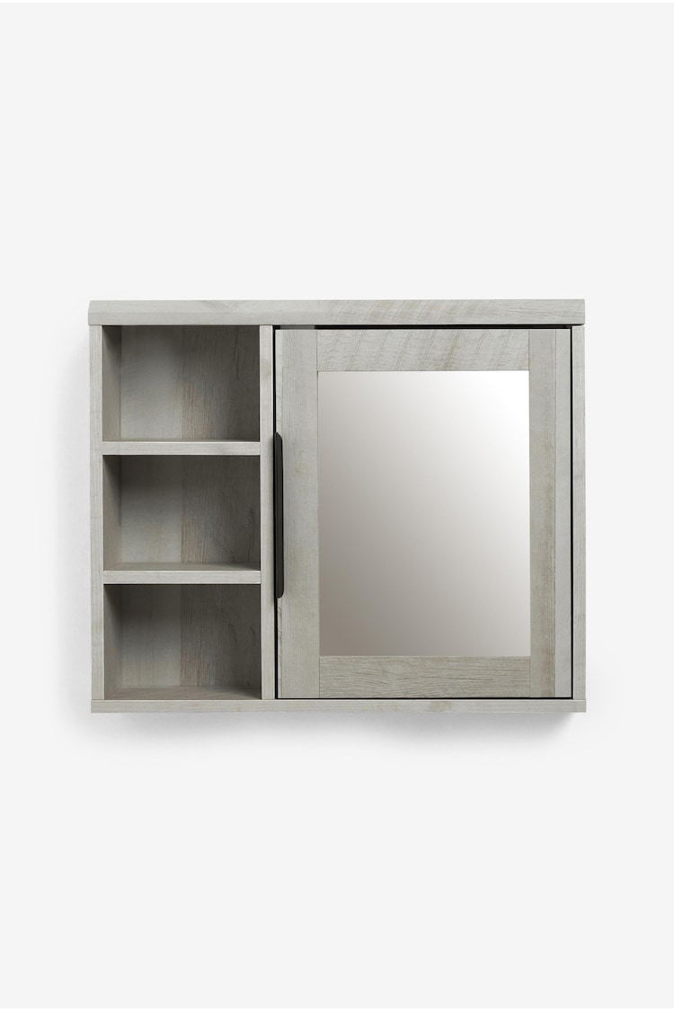 Grey Bronx Grey Mirrored Wall Cabinet - Image 1 of 1