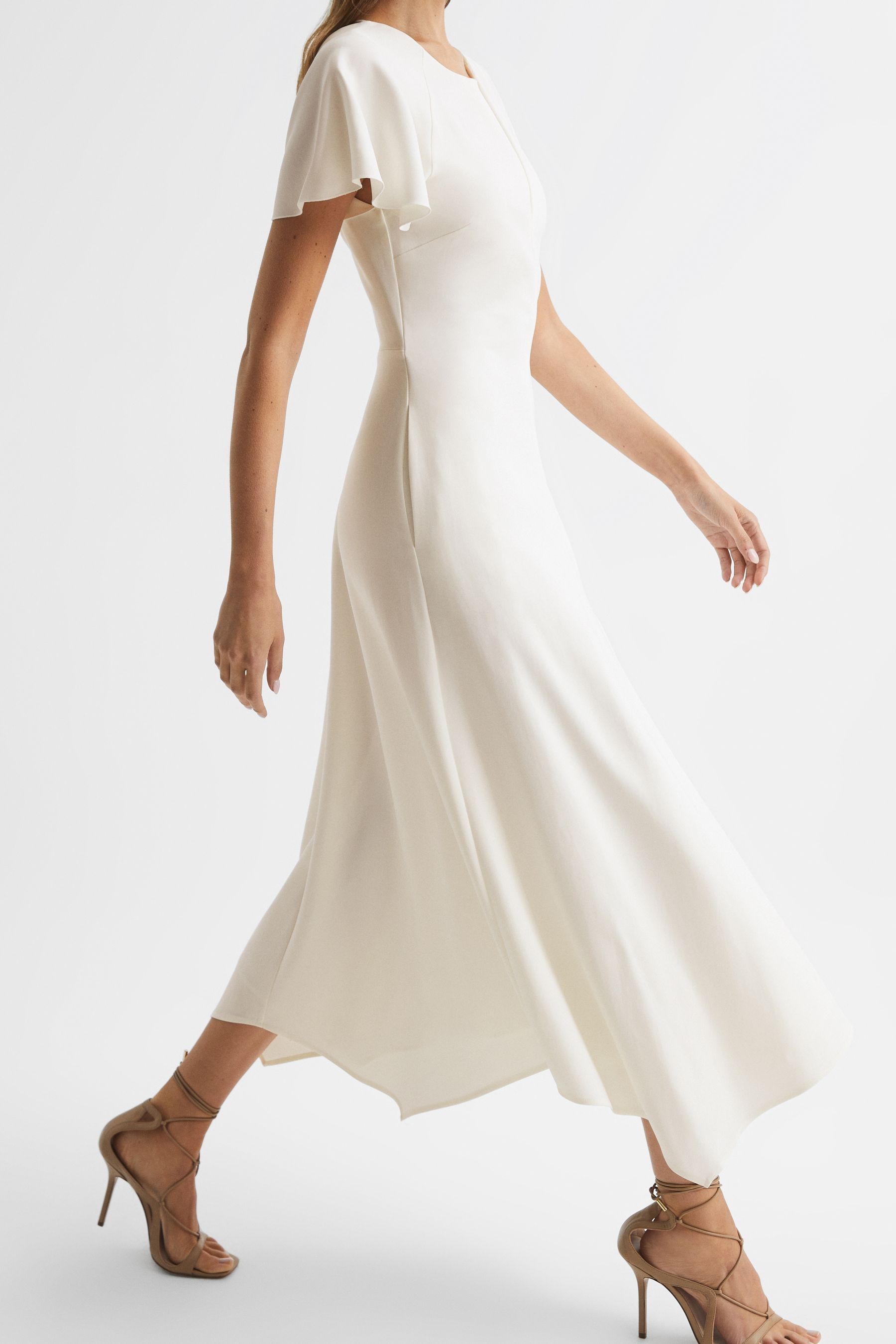 Buy Reiss White Eleni Cap Sleeve Maxi Dress from the Next UK online shop