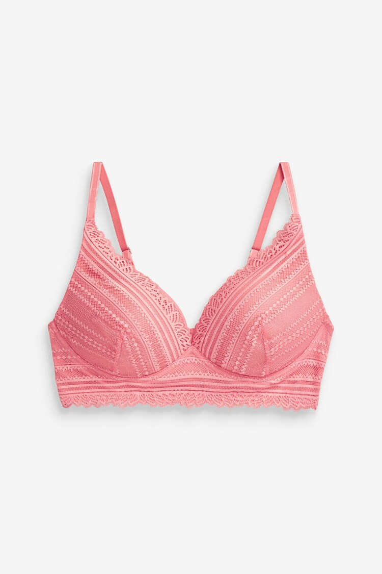 Pink Lace Light Pad Non Wire Lounge Bra - Image 1 of 1