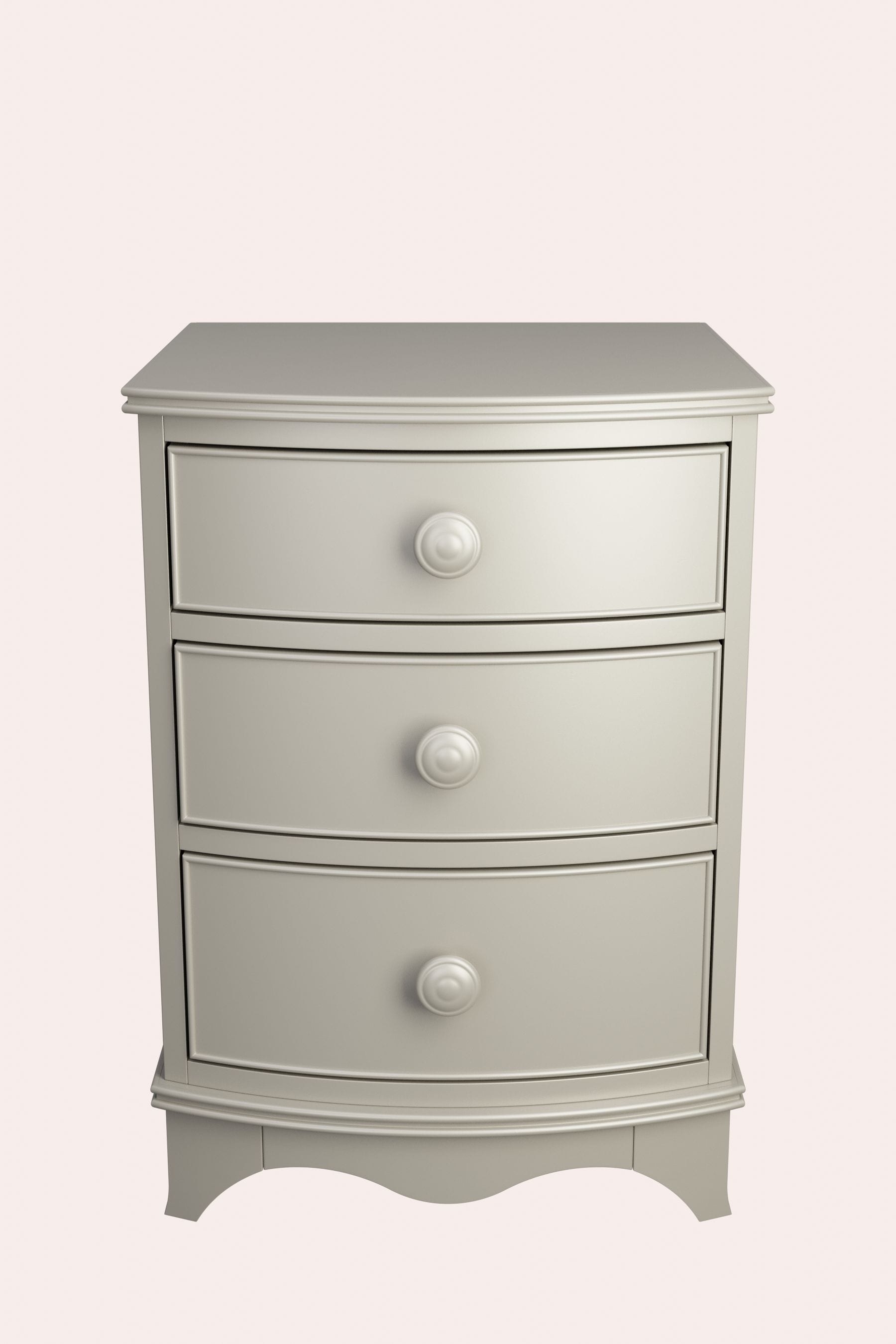 Buy Laura Ashley Pale French Grey Broughton 3 Drawer Bedside Chest from
