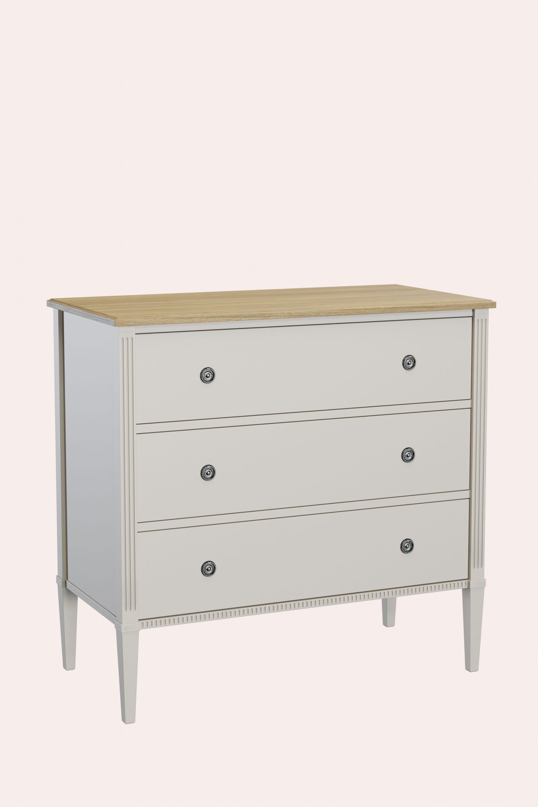 Buy Laura Ashley Pale French Grey Eleanor Three Drawers Chest from the ...