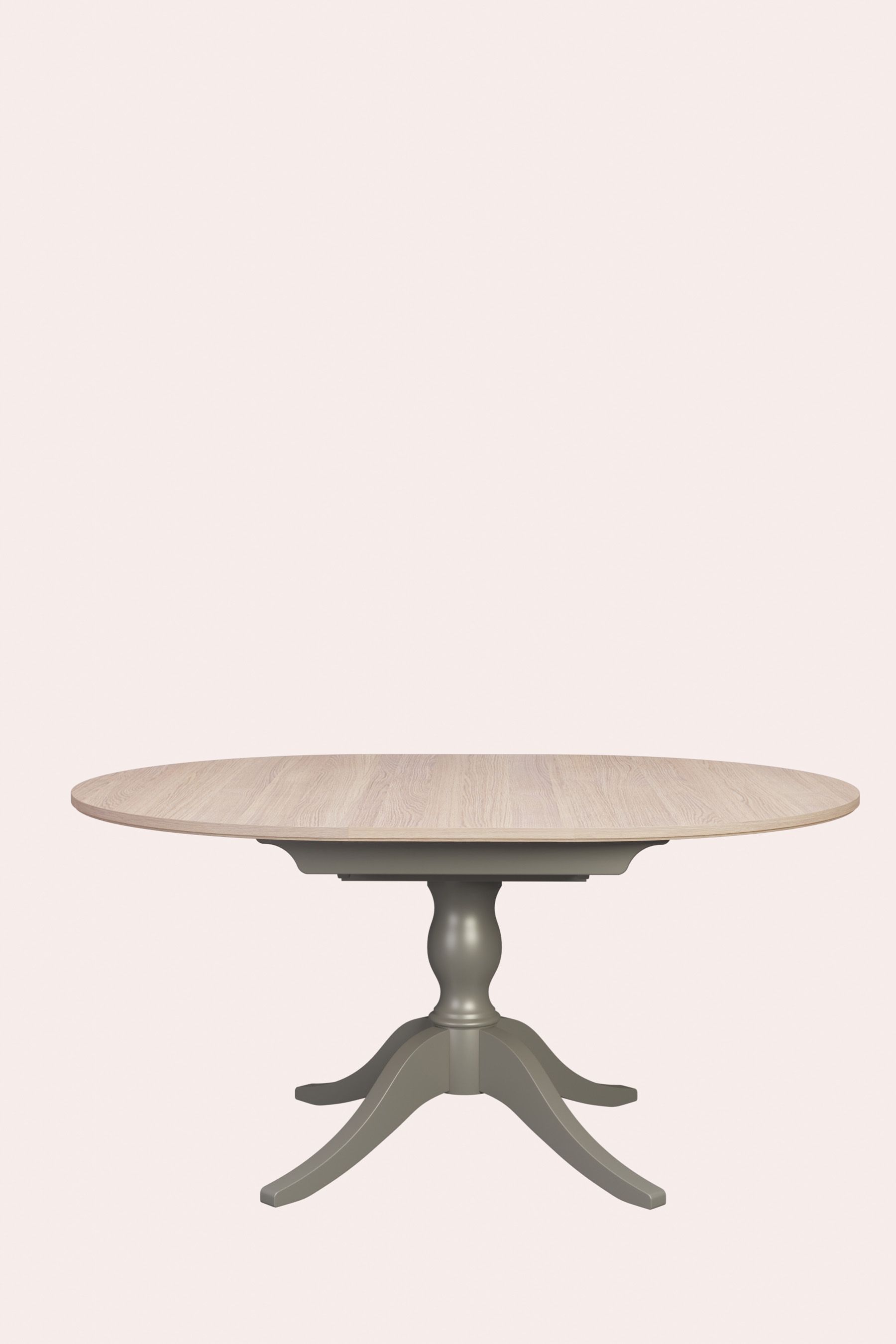Buy Laura Ashley Pale French Grey Oakham Round Extending Dining Table