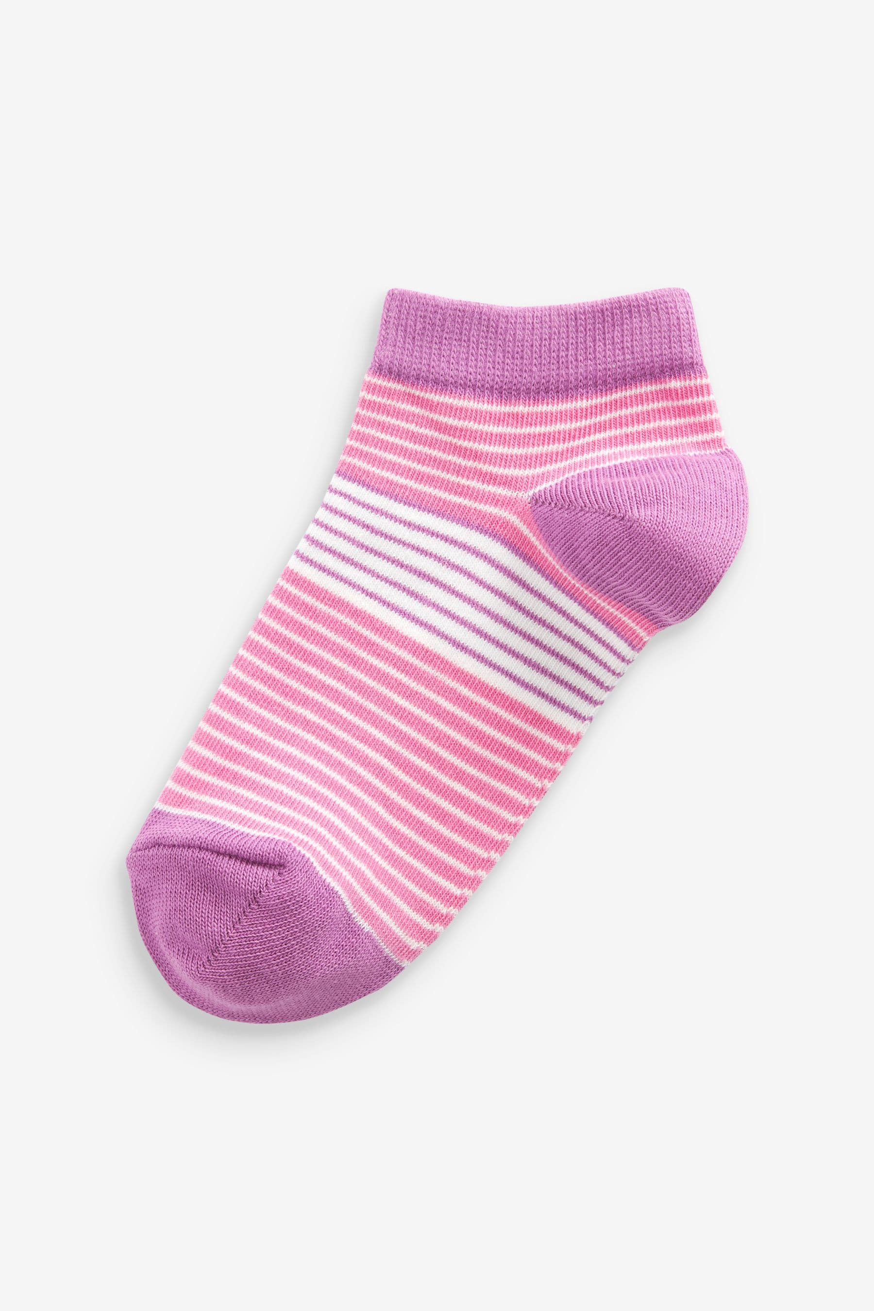 Buy Multi 5 Pack Cotton Rich Bright Stripe Trainer Socks from the Next