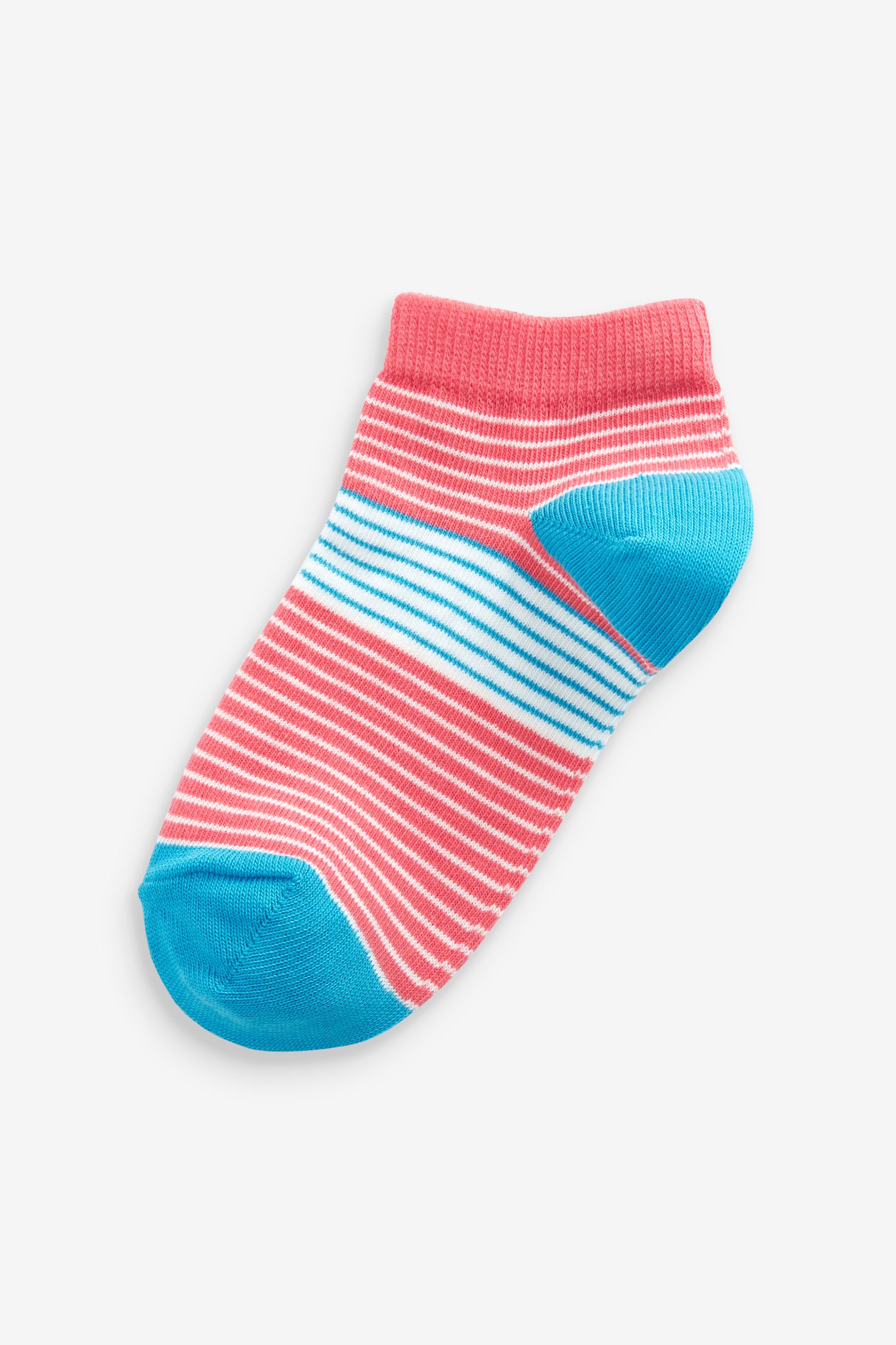 Buy Multi 5 Pack Cotton Rich Bright Stripe Trainer Socks from the Next