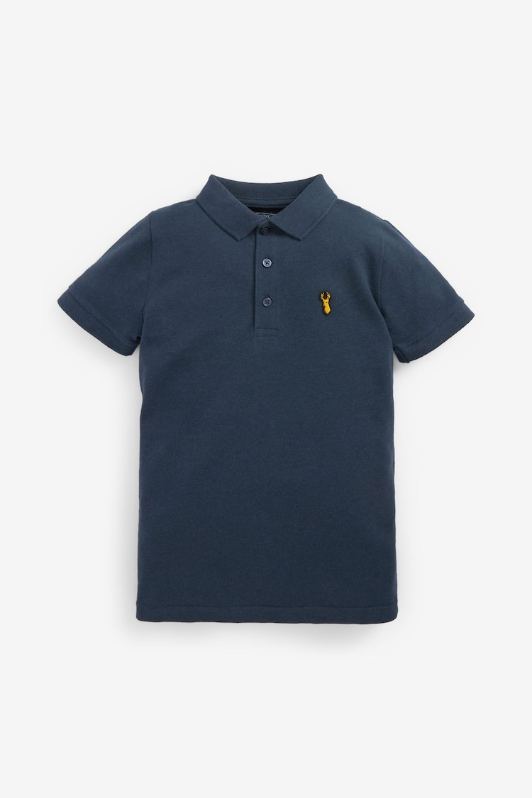 Navy Blue Short Sleeve Polo Shirt (3-16yrs) - Image 1 of 1