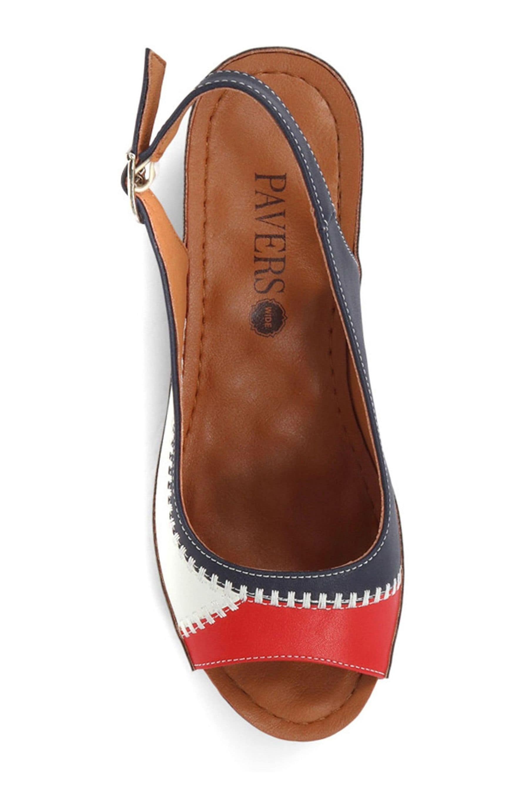 Buy Pavers Blue Wide Fit Wedge Sandals from Next United Arab Emirates