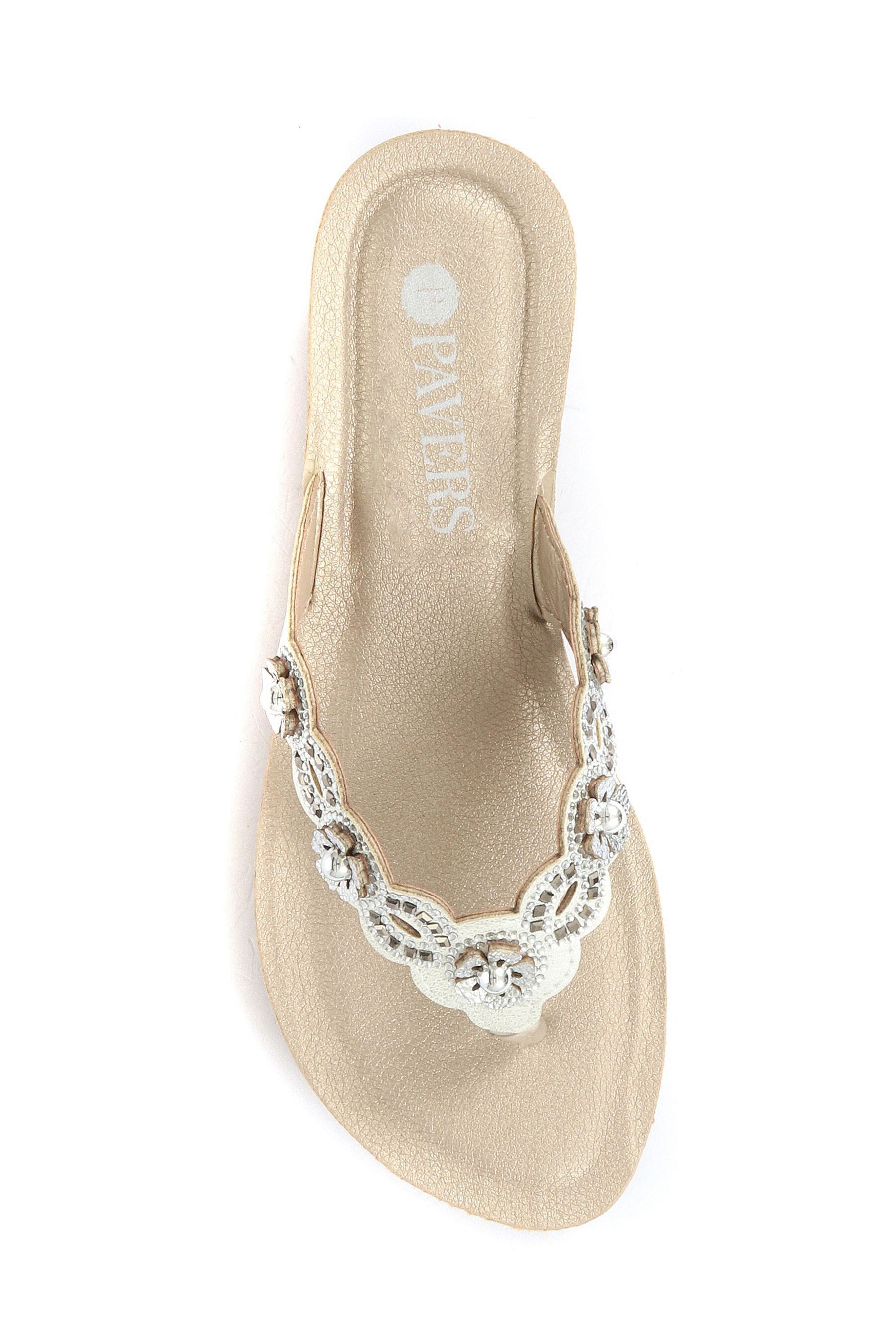 Buy Pavers White Wedge Toe Post Sandals from the Next UK online shop