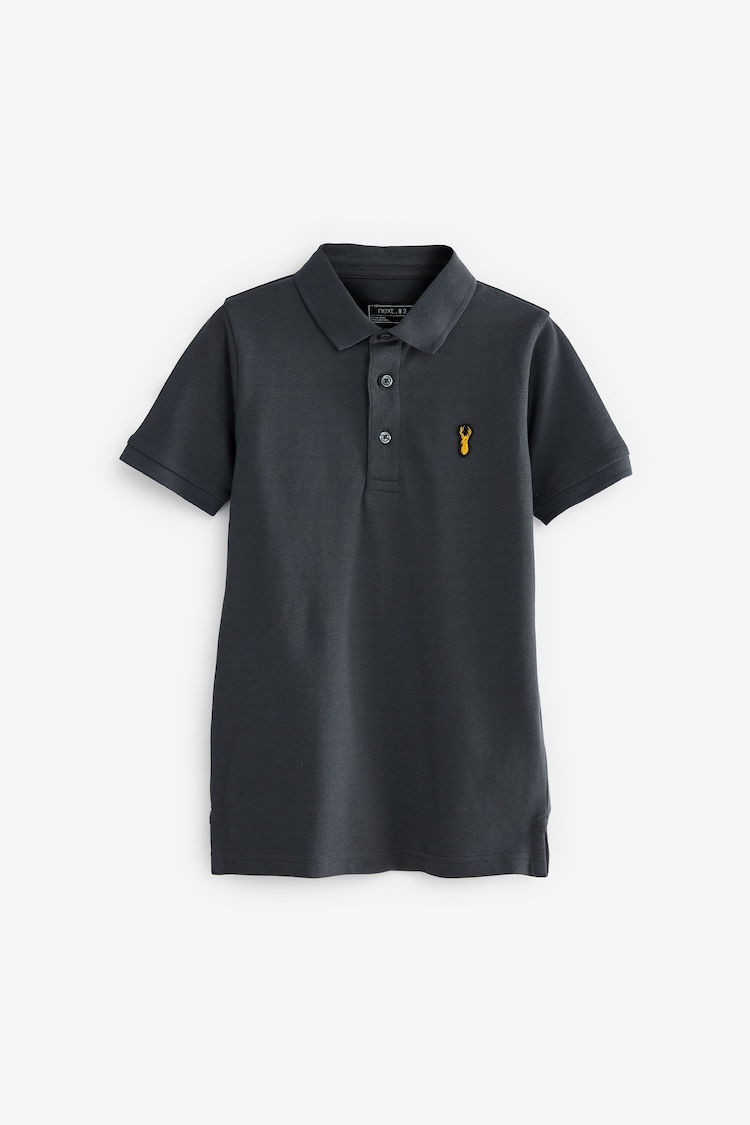 Charcoal Grey Short Sleeve Polo Shirt (3-16yrs) - Image 1 of 1