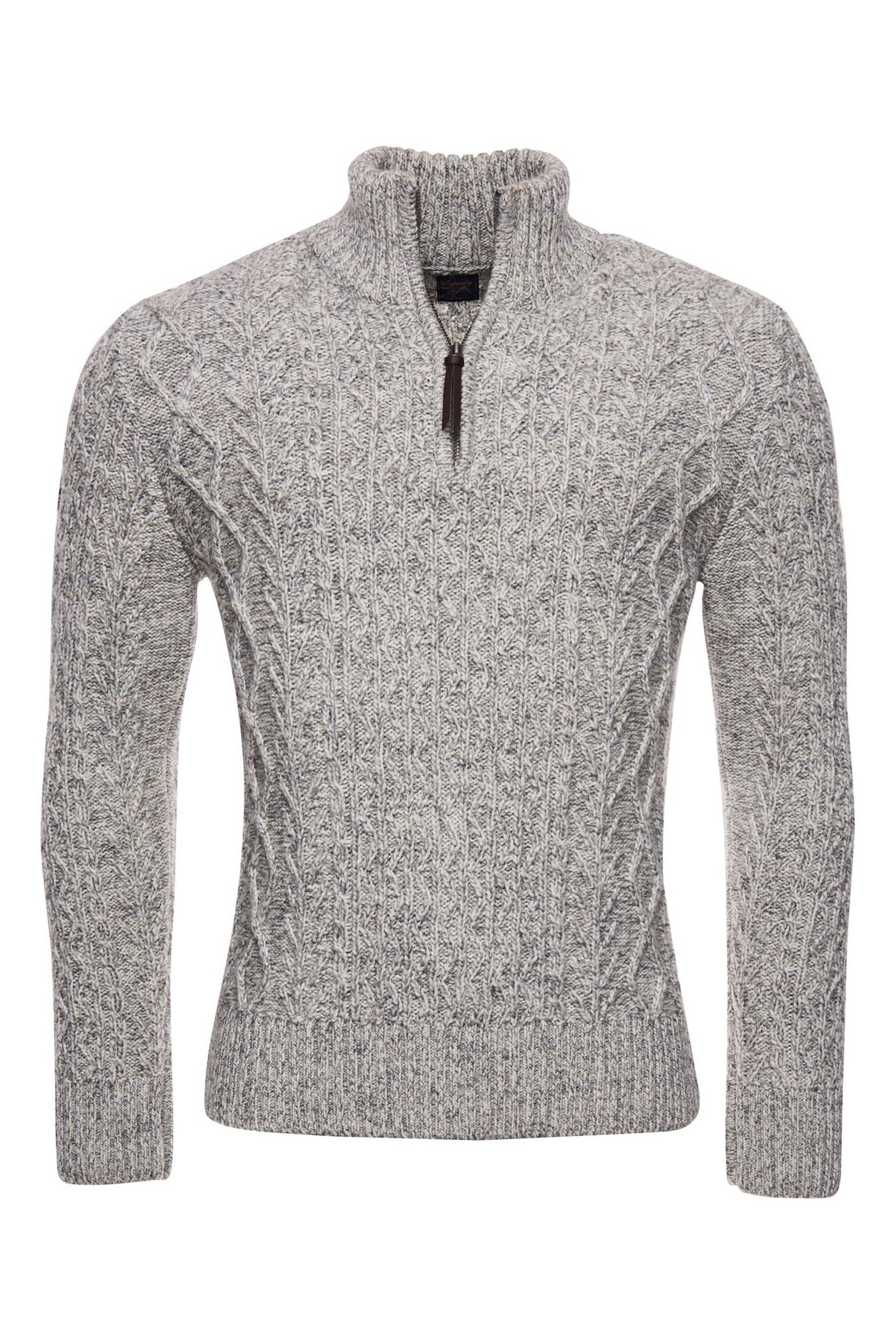 Buy Superdry Grey Marl Jacob Henley Jumper from the Next UK online shop