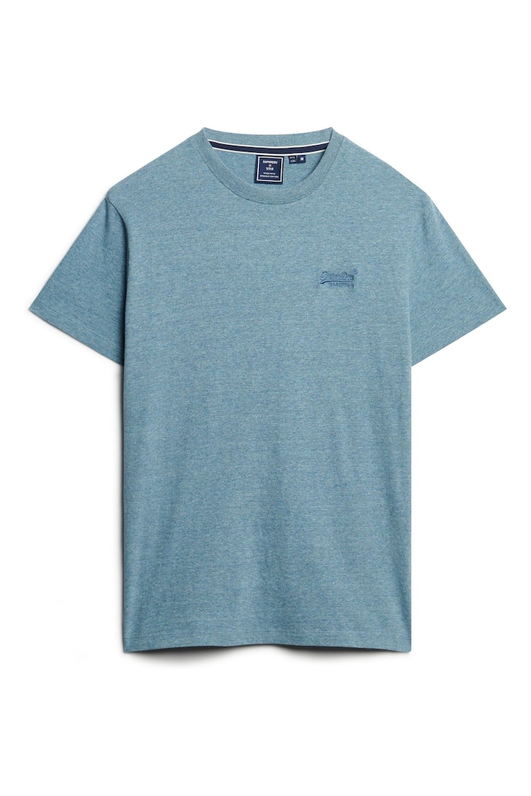 Голубой Desert Grit - Футболка с вышивкой логотипа Superdry Essential - Изображение 1 из 1