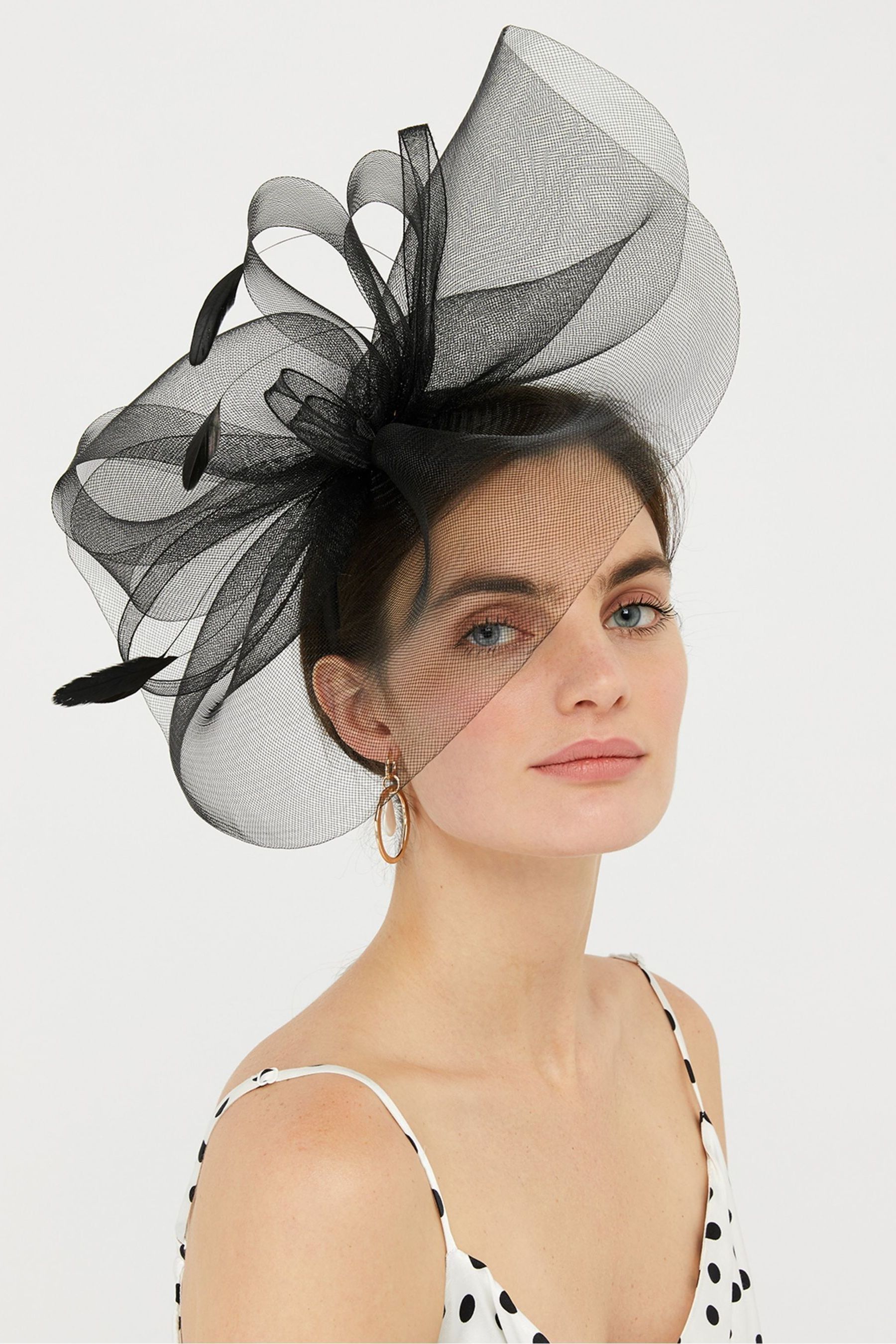 Buy Accessorize Black Rhea Oversized Bow Fascinator Headband from Next