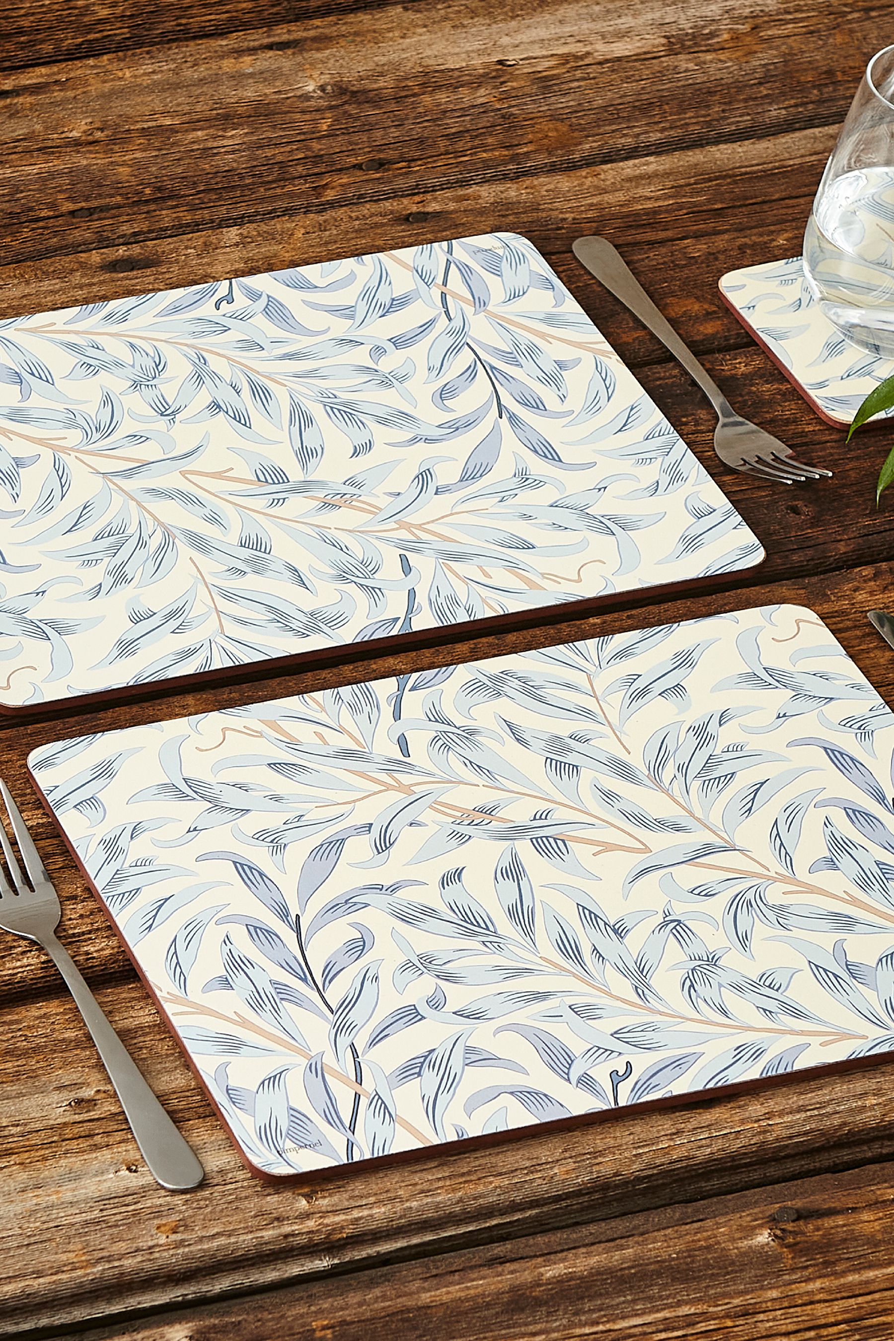 Buy Morris & Co. by Pimpernel Set of 6 Blue Willow Bough Blue Placemats